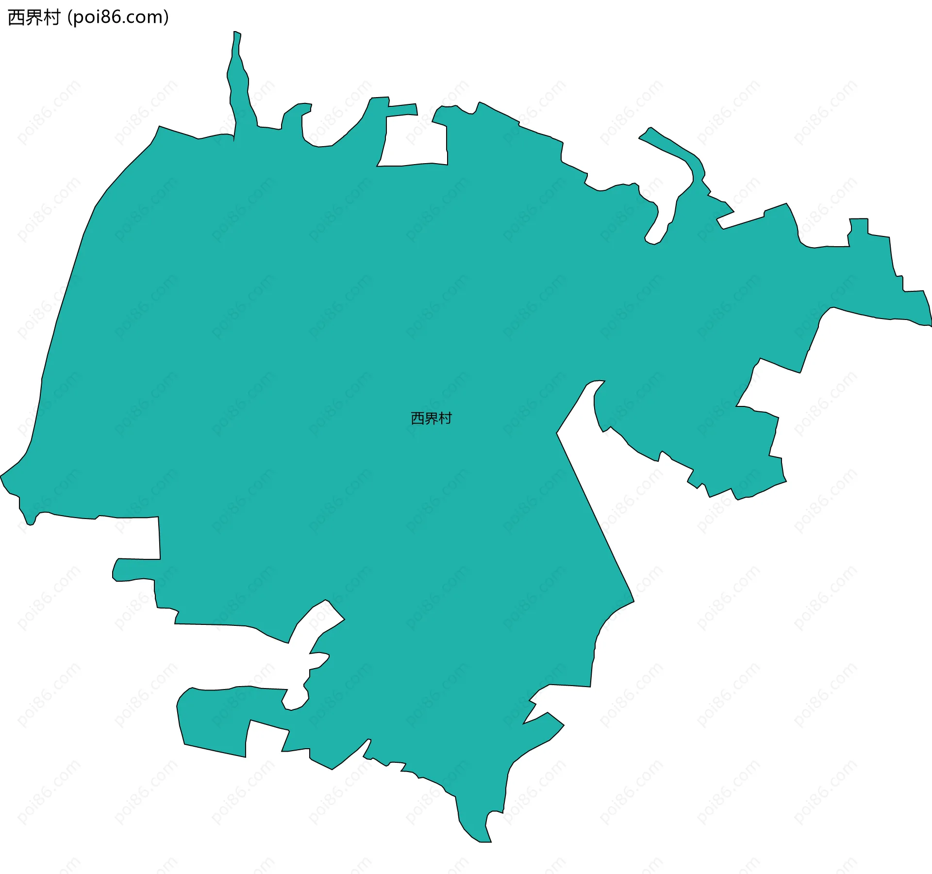 西界村边界地图