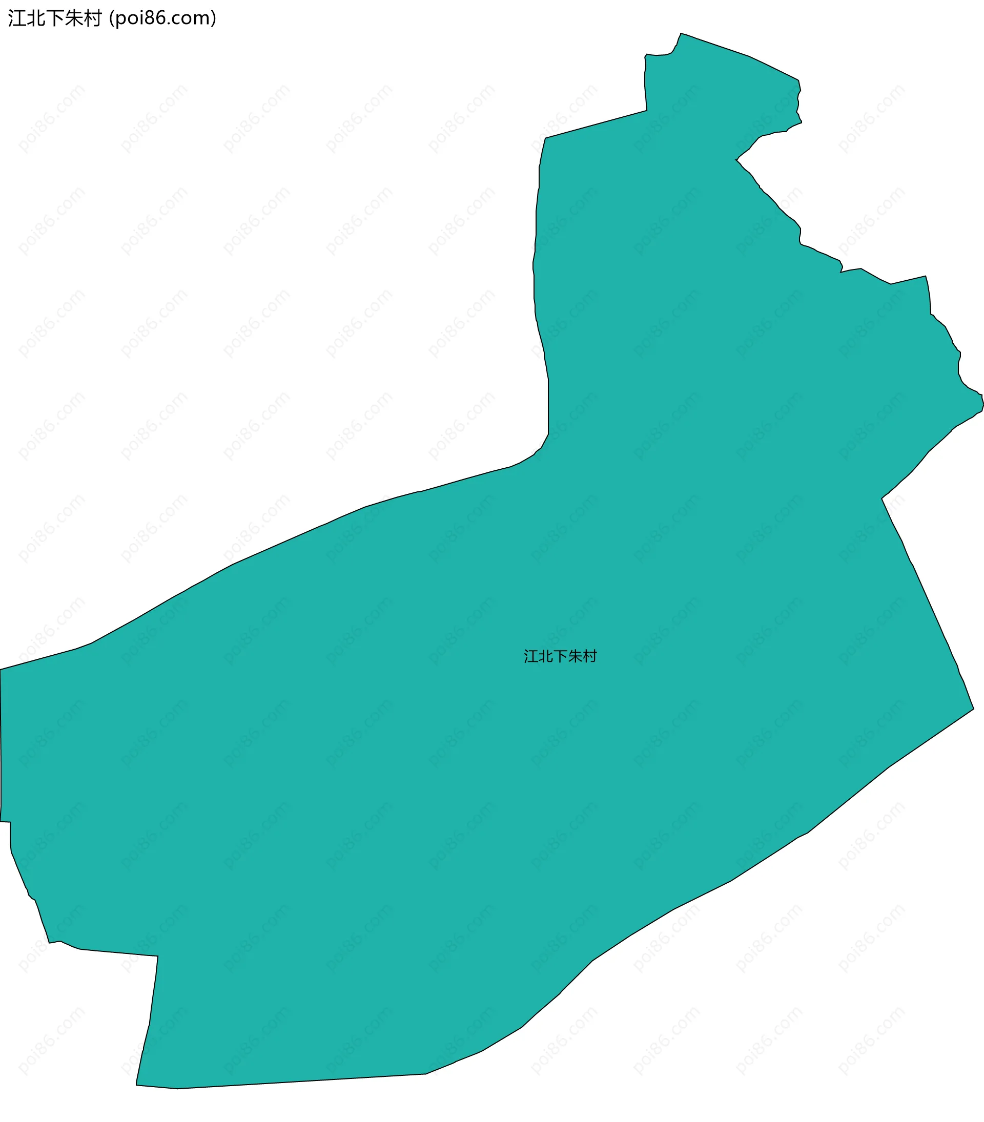 江北下朱村边界地图