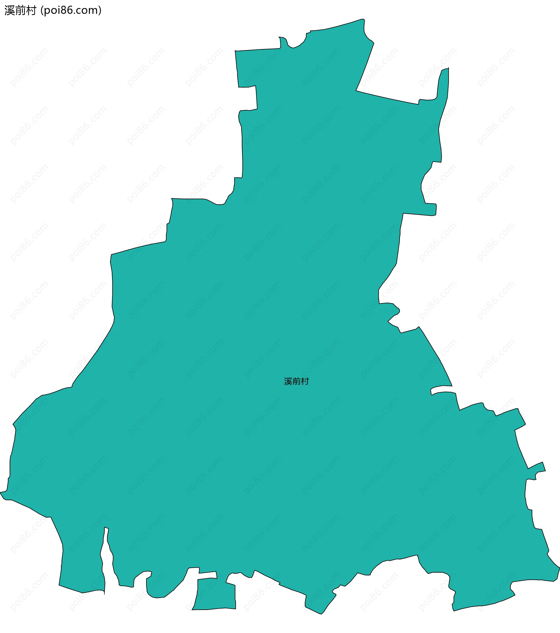 溪前村边界地图