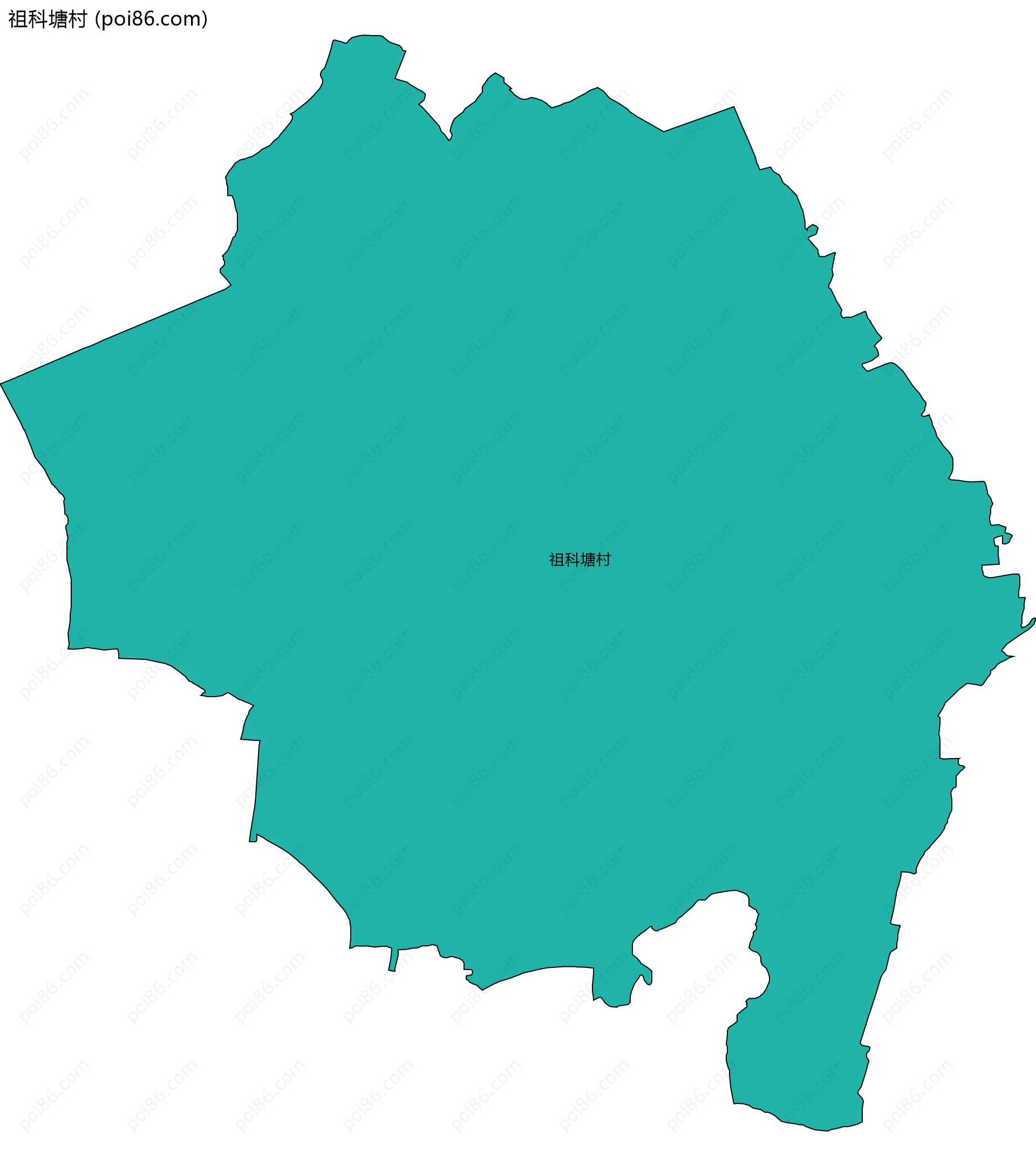 祖科塘村边界地图