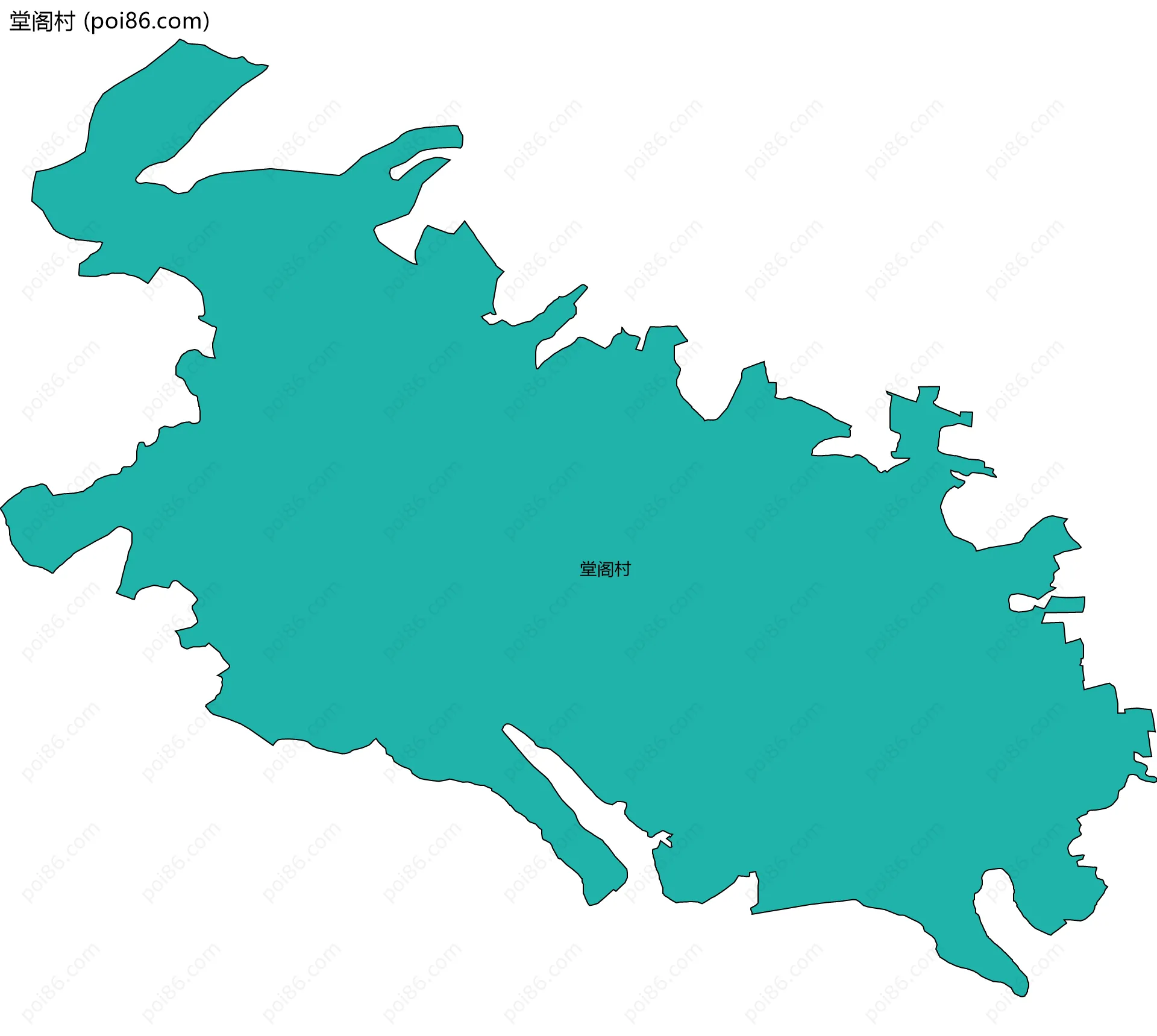 堂阁村边界地图