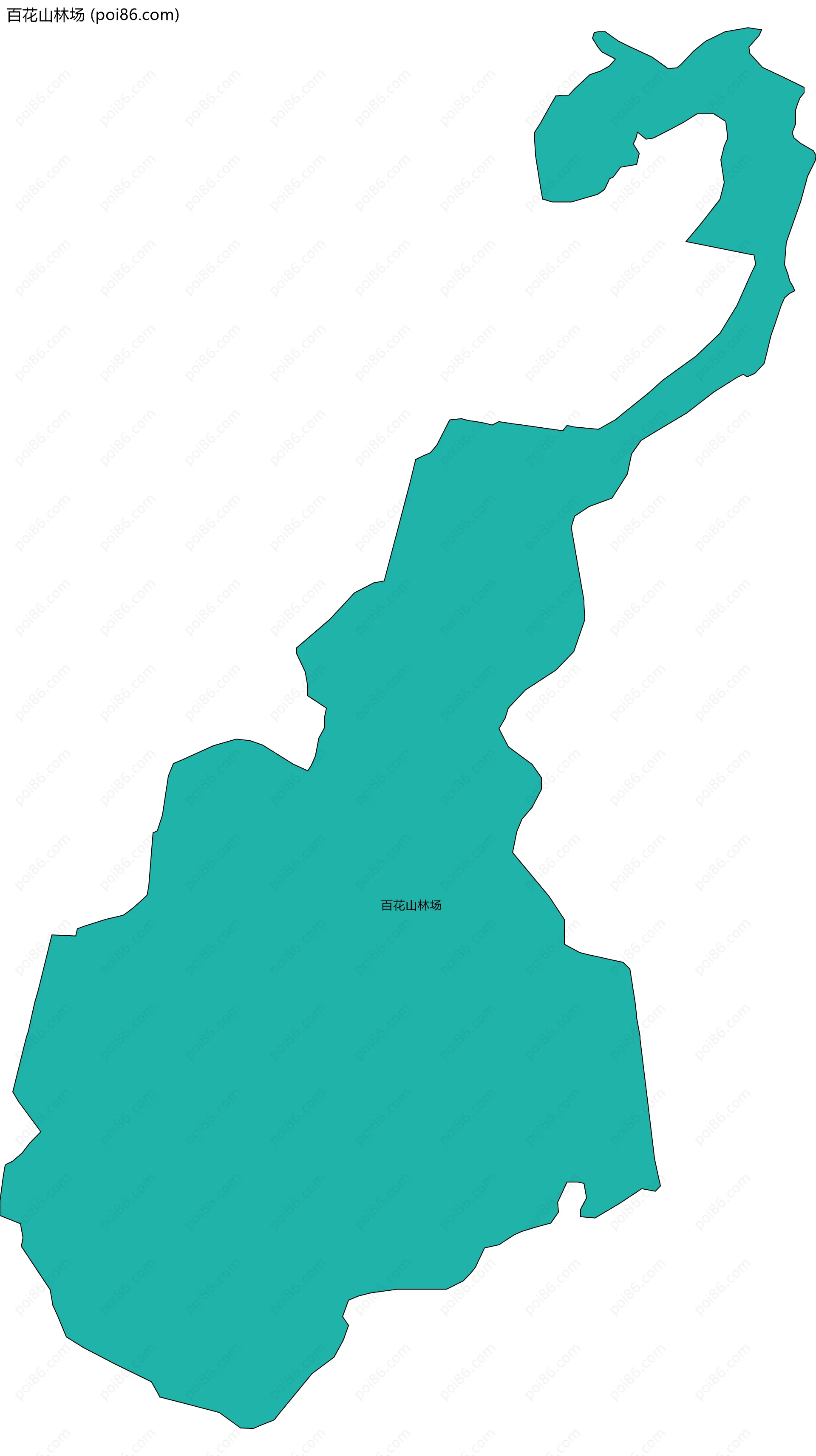 百花山林场边界地图