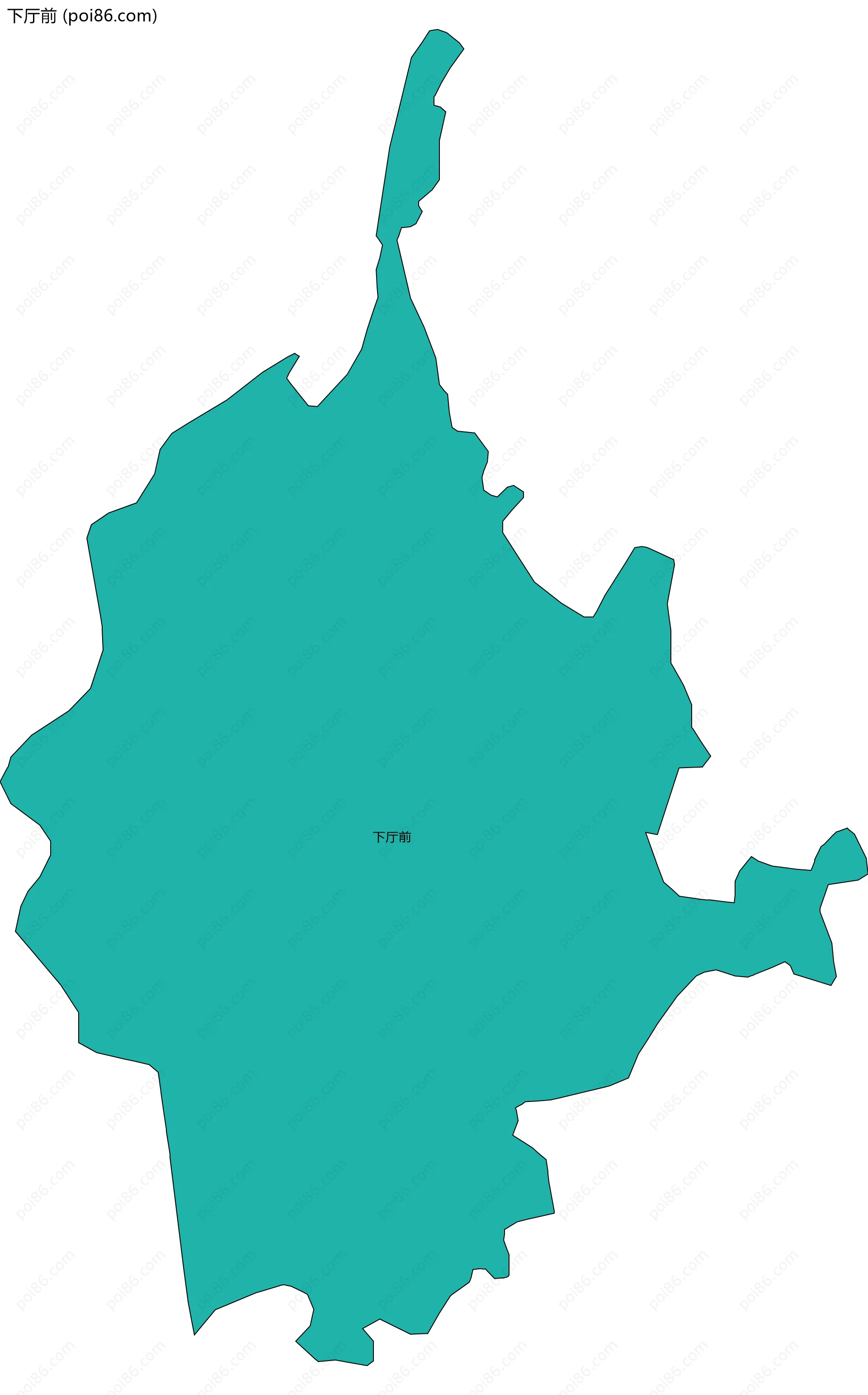 下厅前边界地图