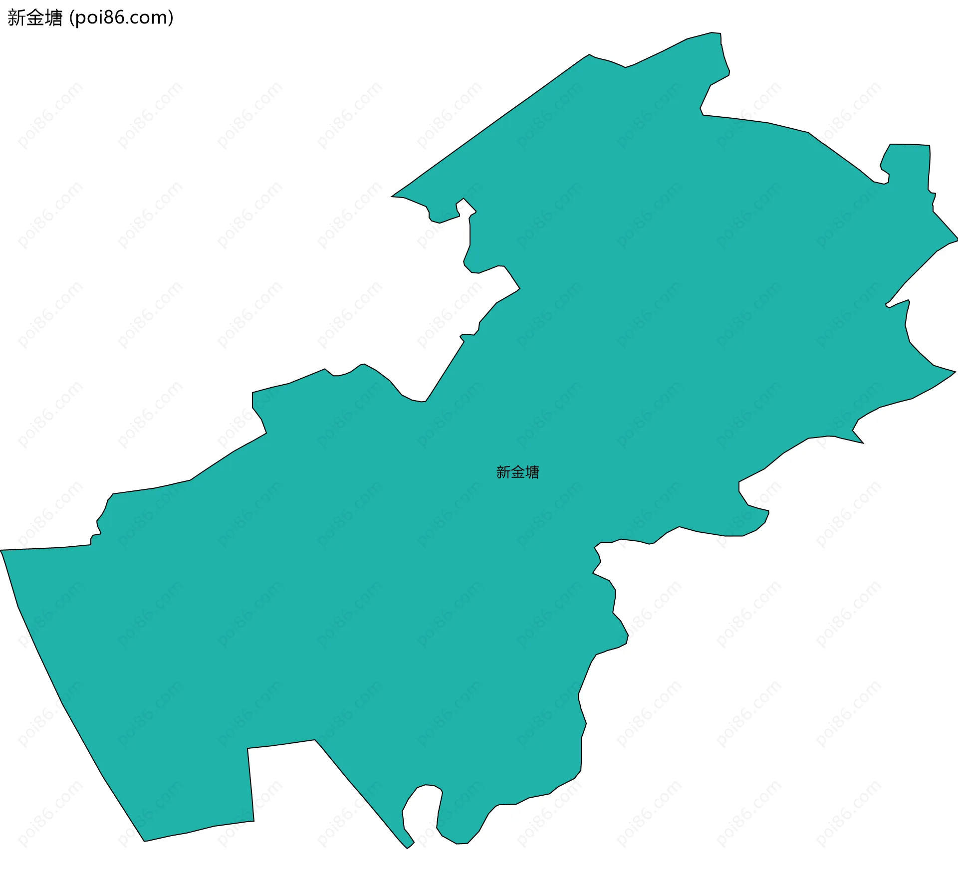 新金塘边界地图