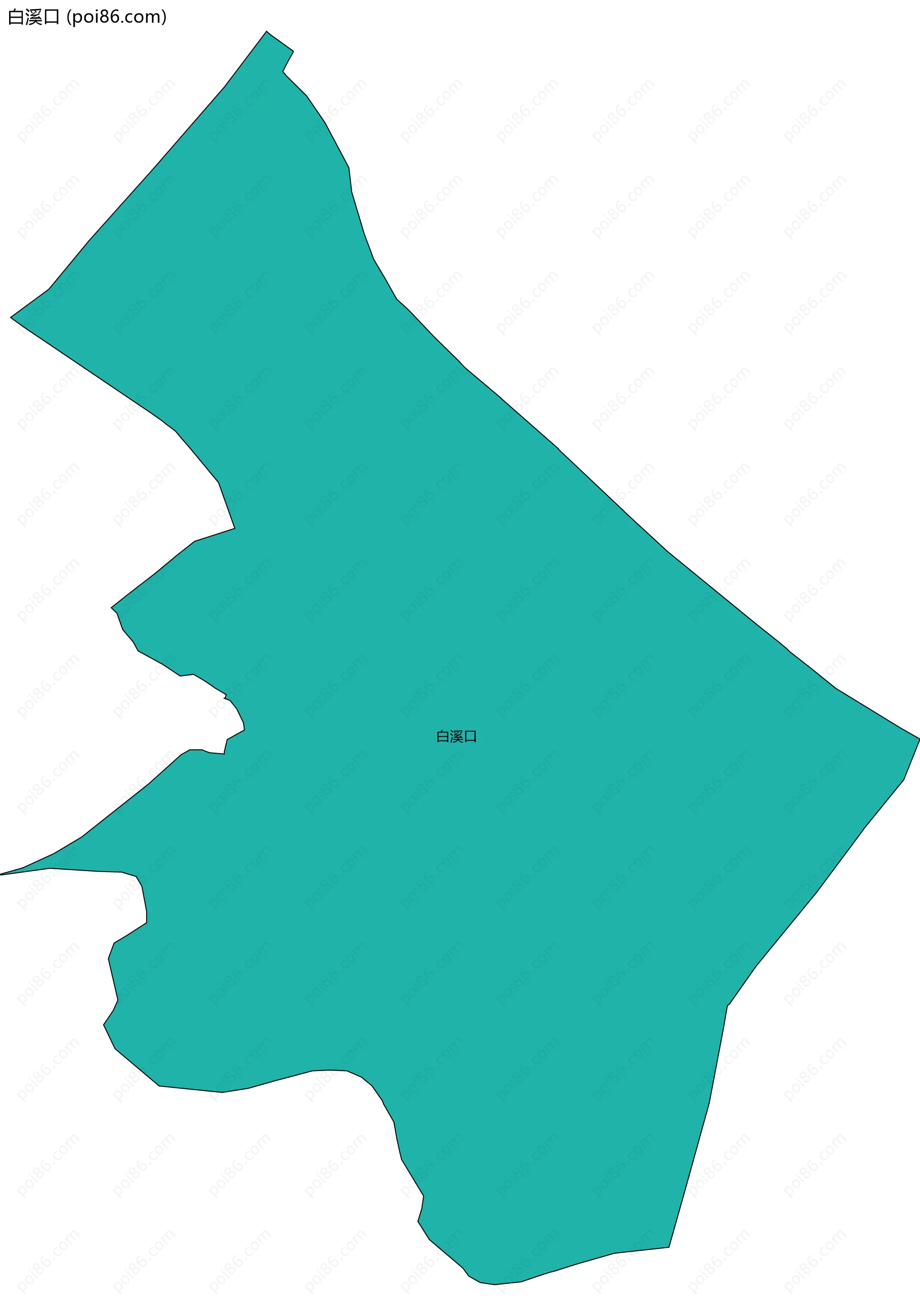 白溪口边界地图