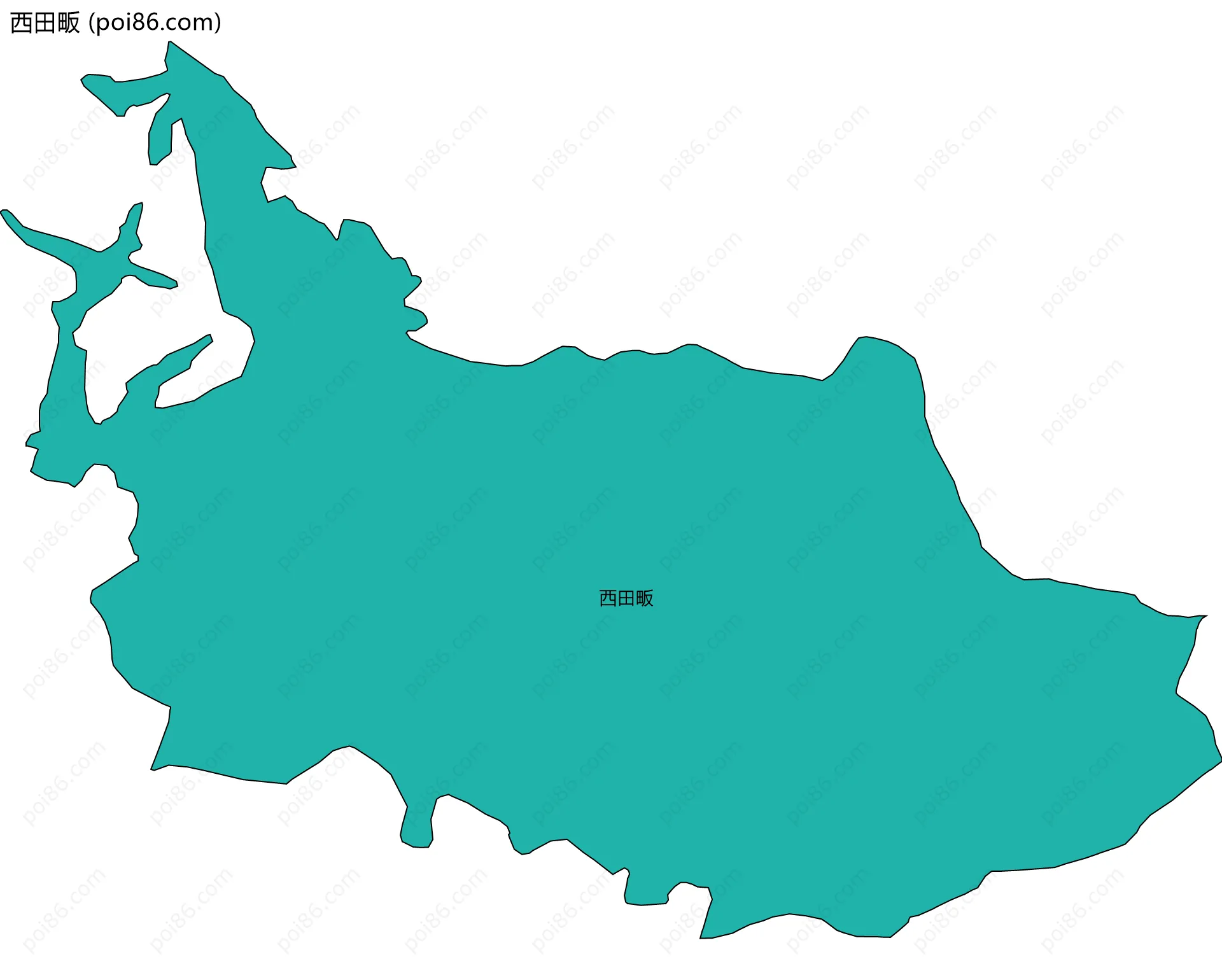 西田畈边界地图