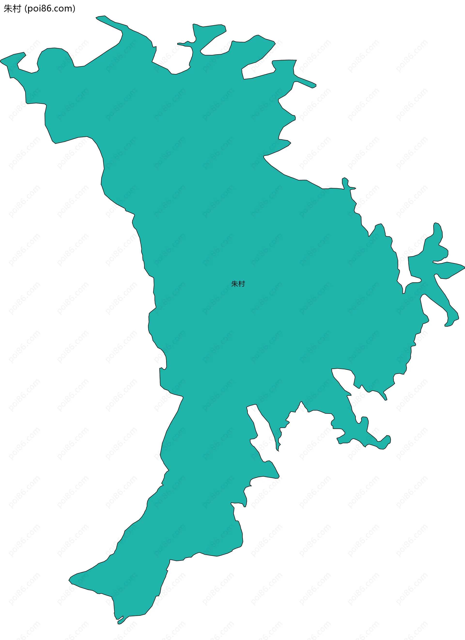 朱村边界地图