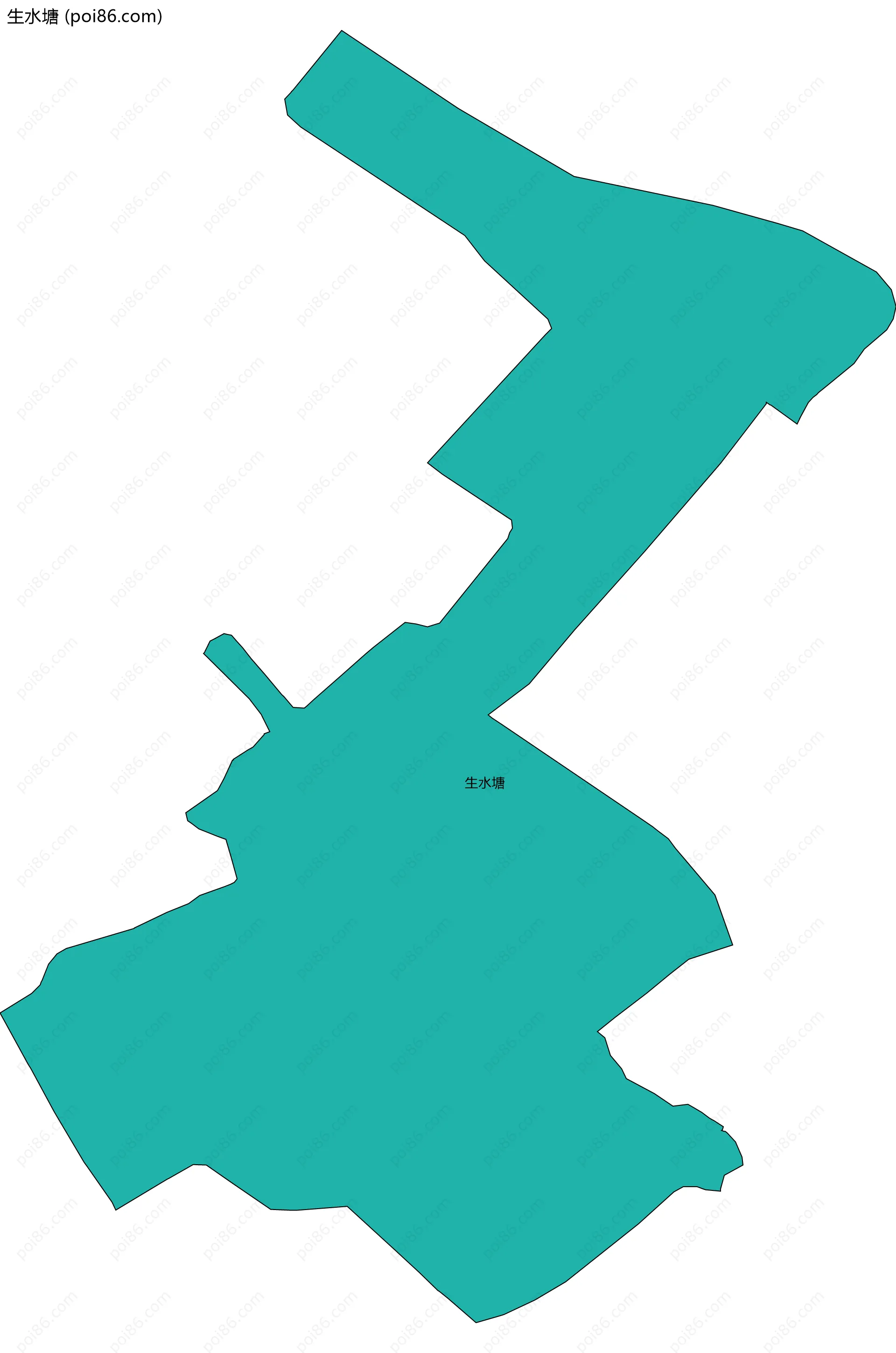 生水塘边界地图