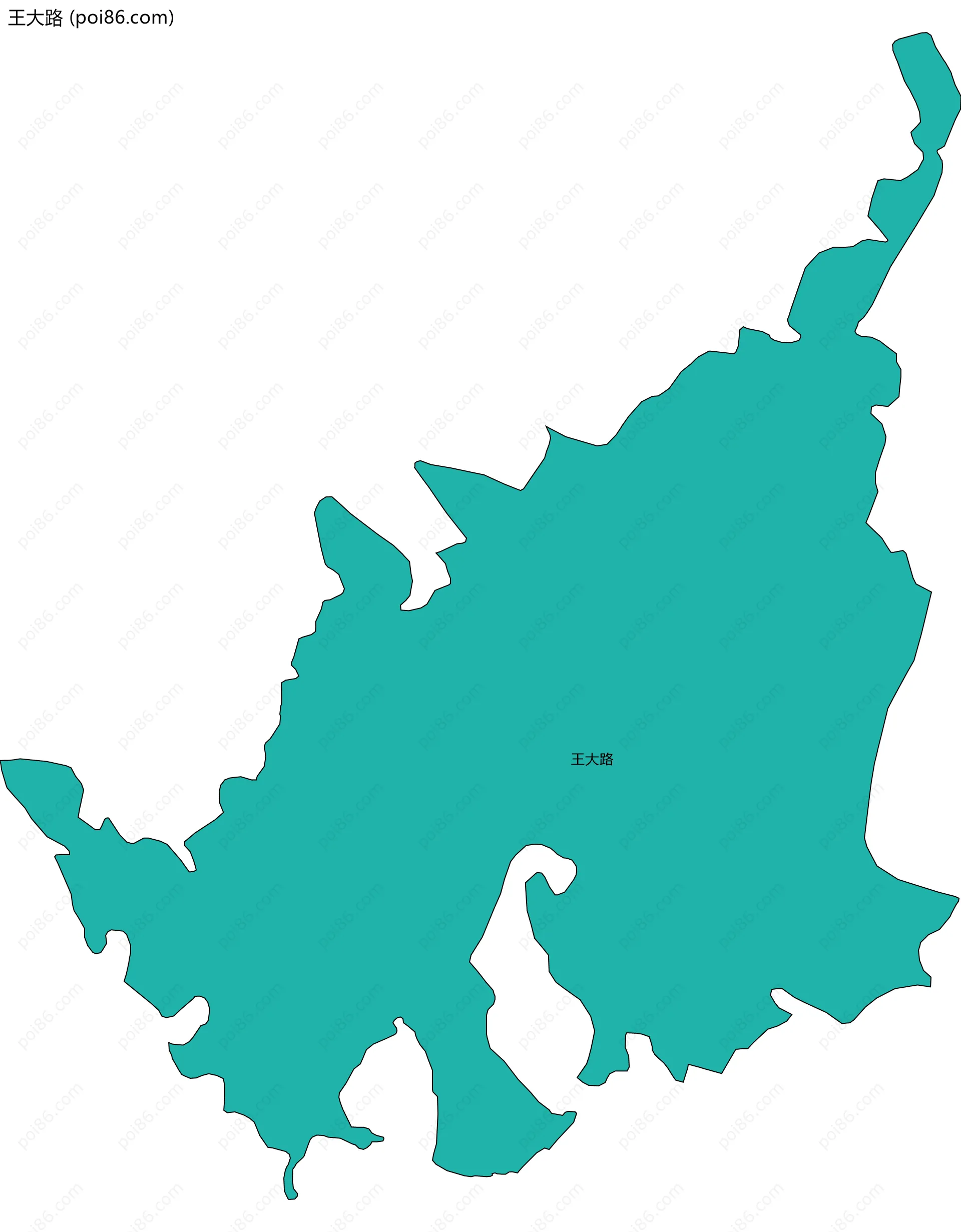 王大路边界地图