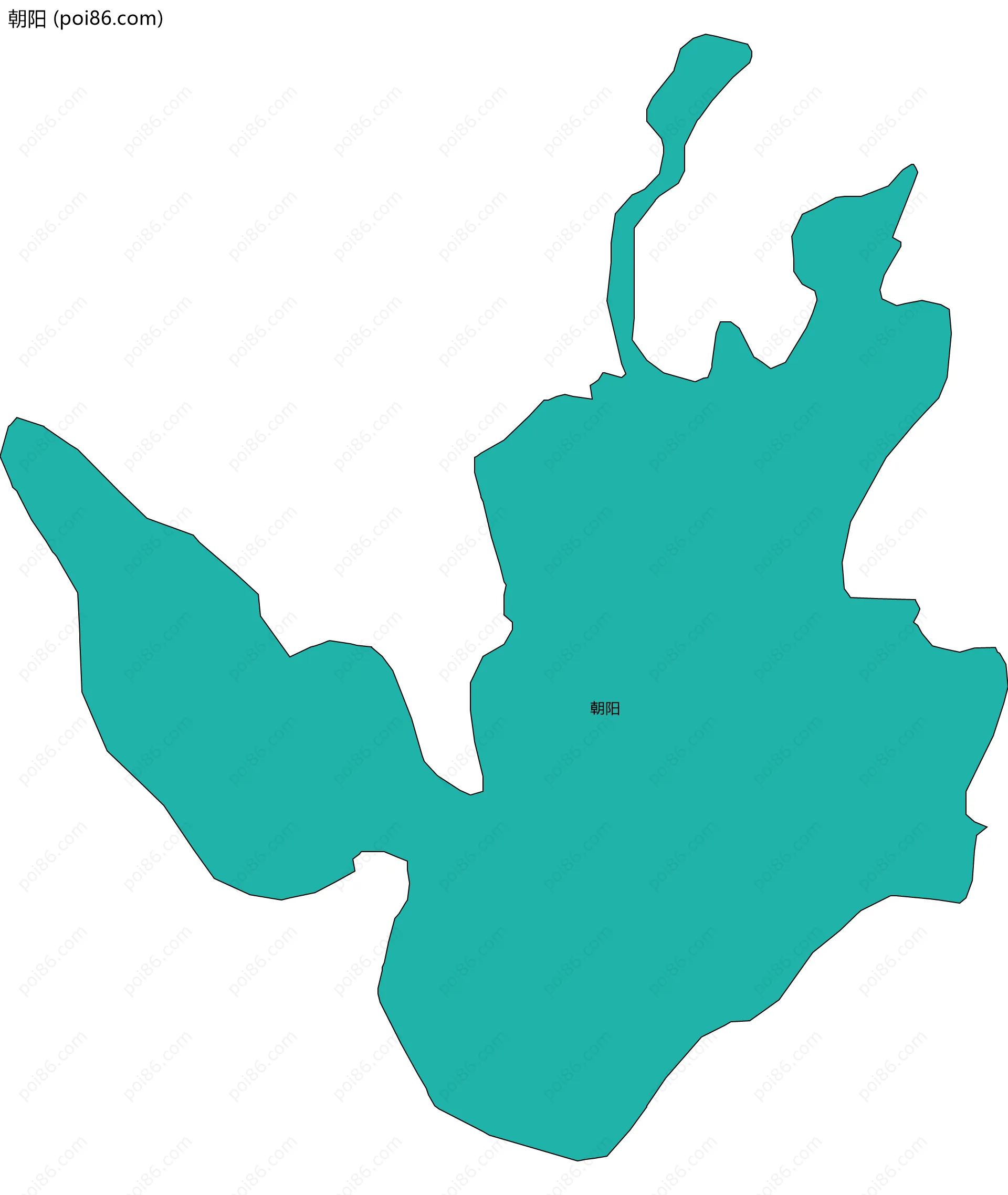 朝阳边界地图