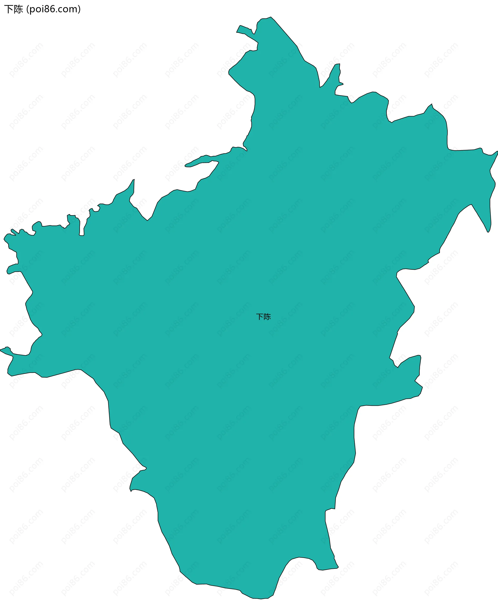下陈边界地图