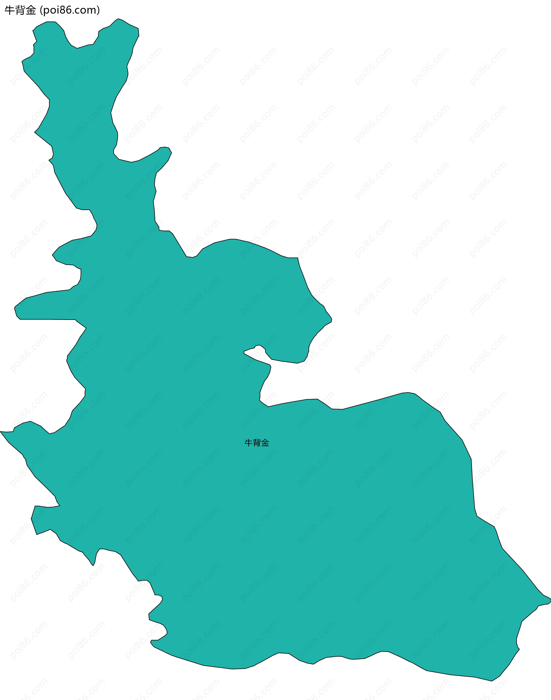牛背金边界地图
