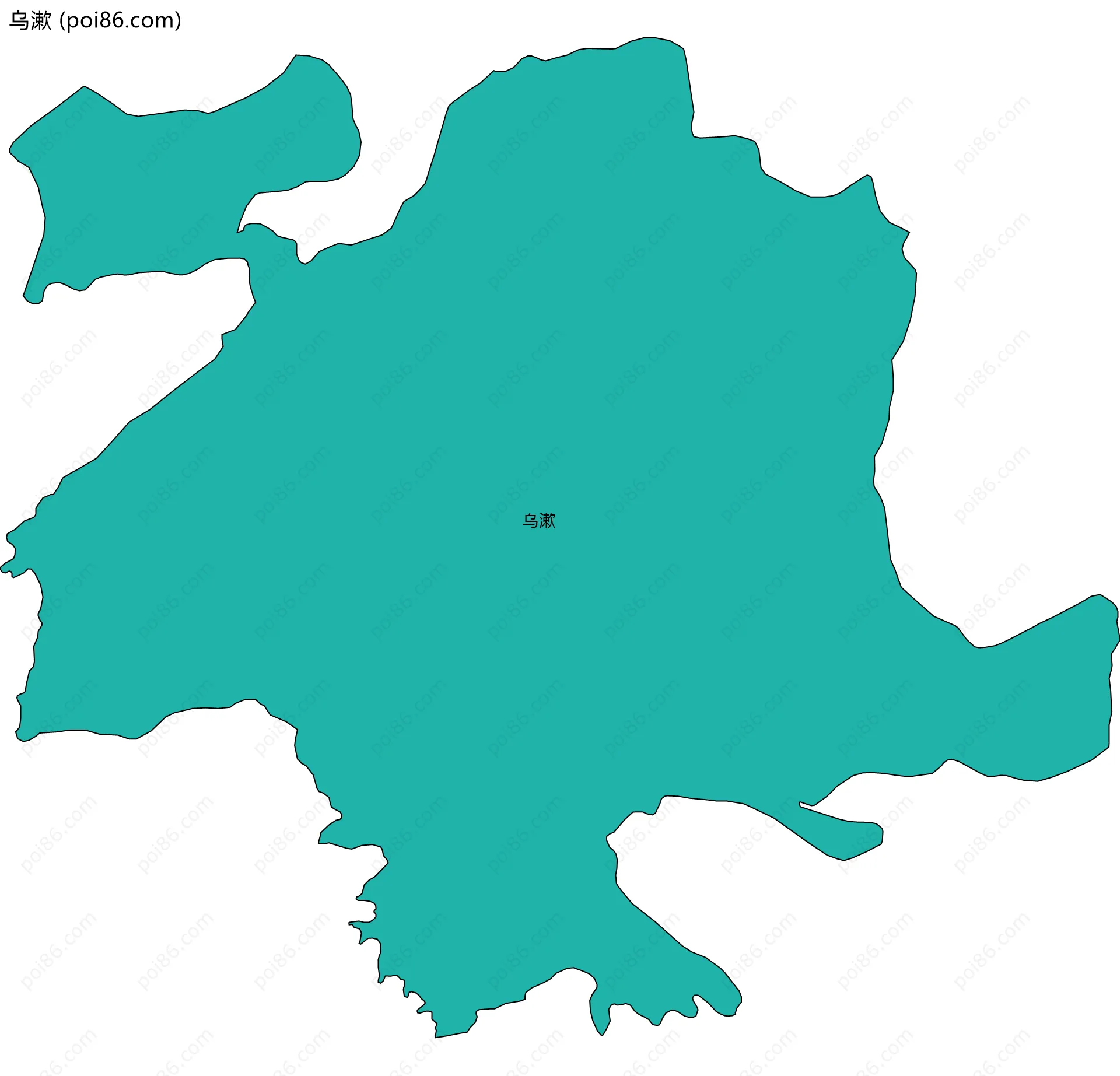 乌漱边界地图