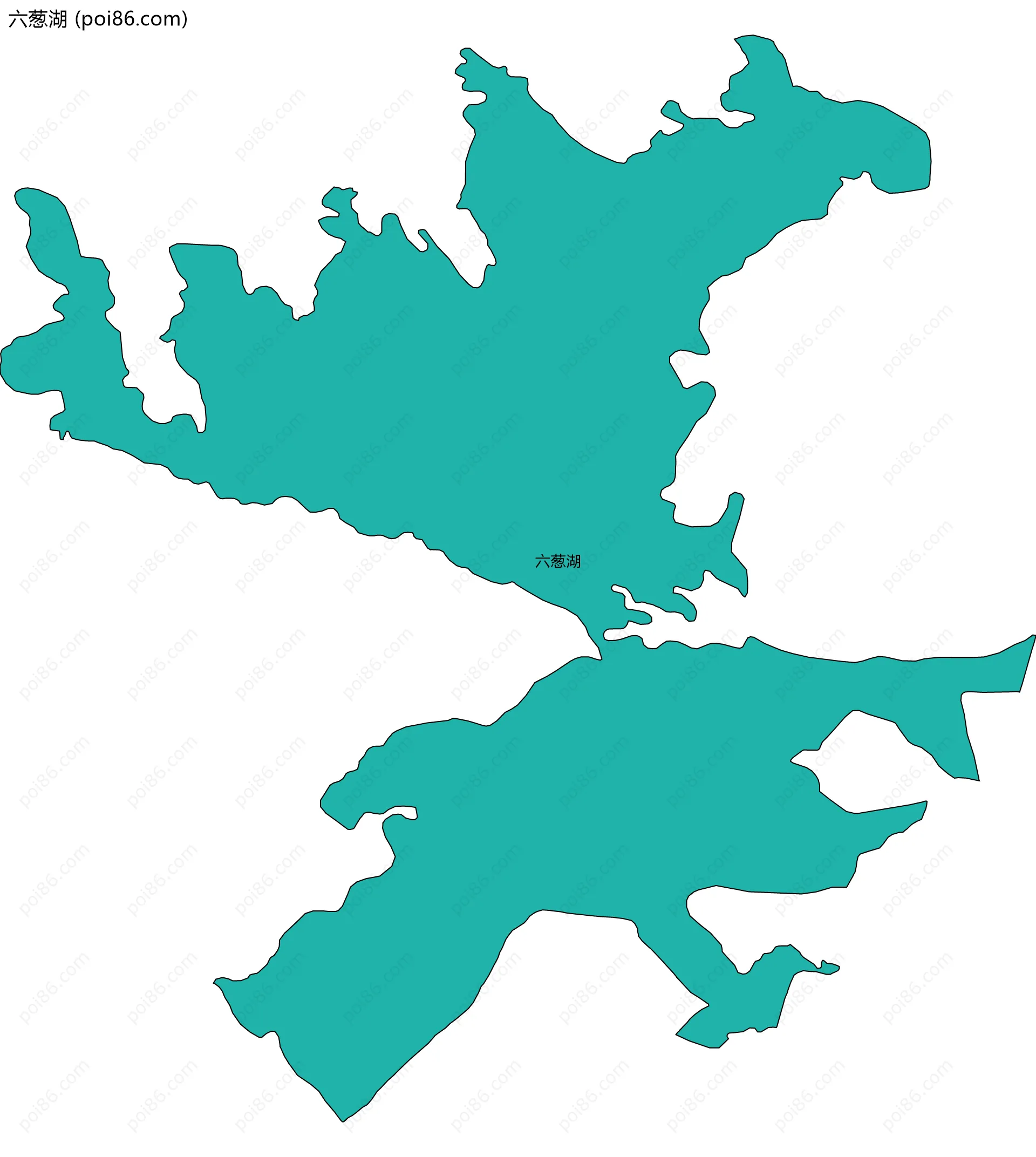 六葱湖边界地图