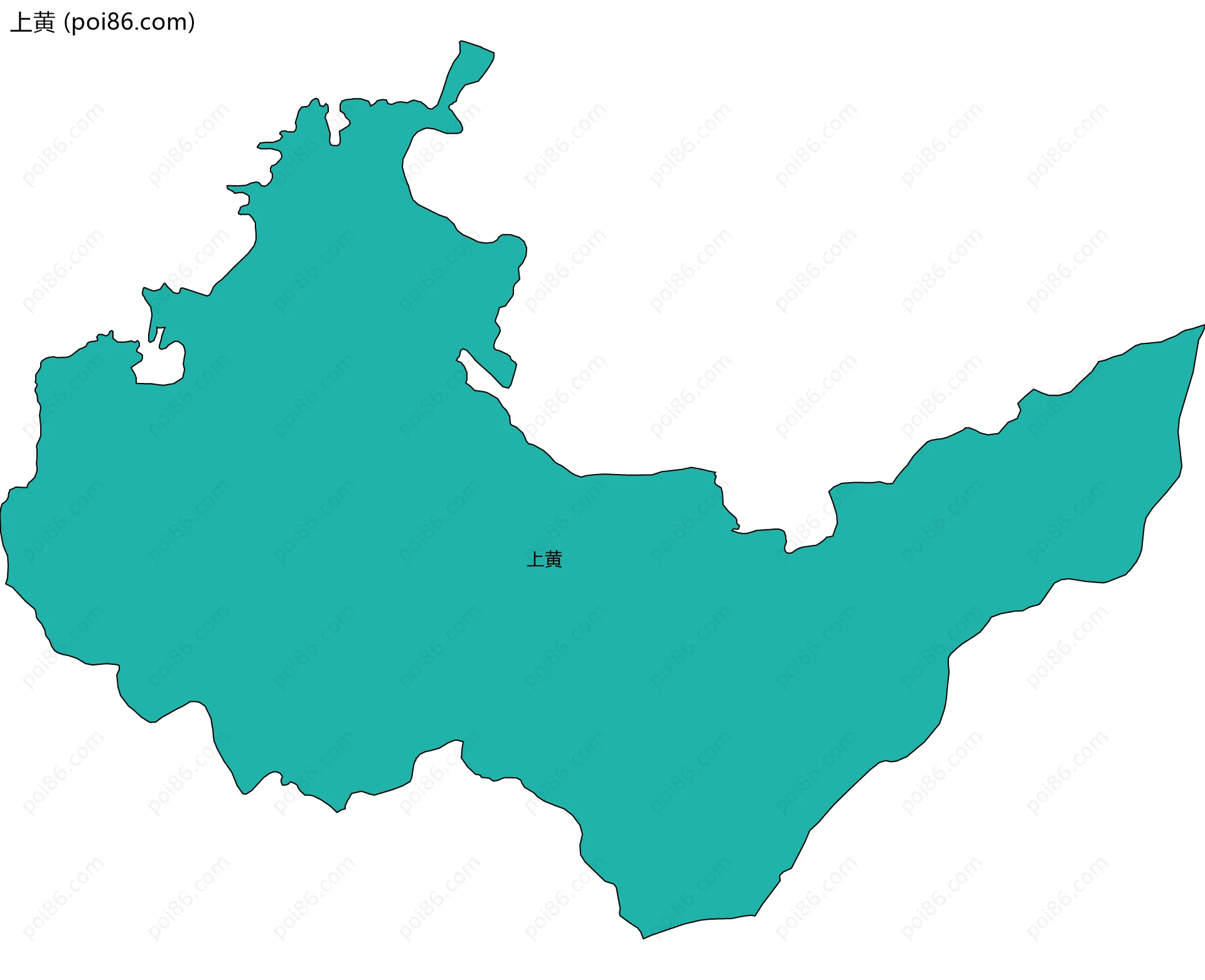 上黄边界地图