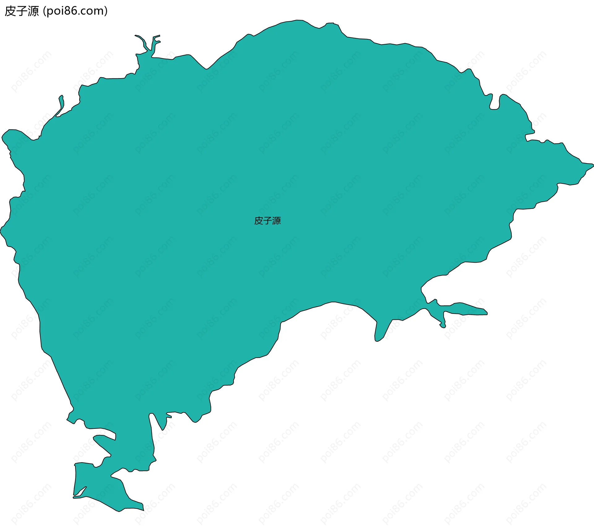 皮子源边界地图