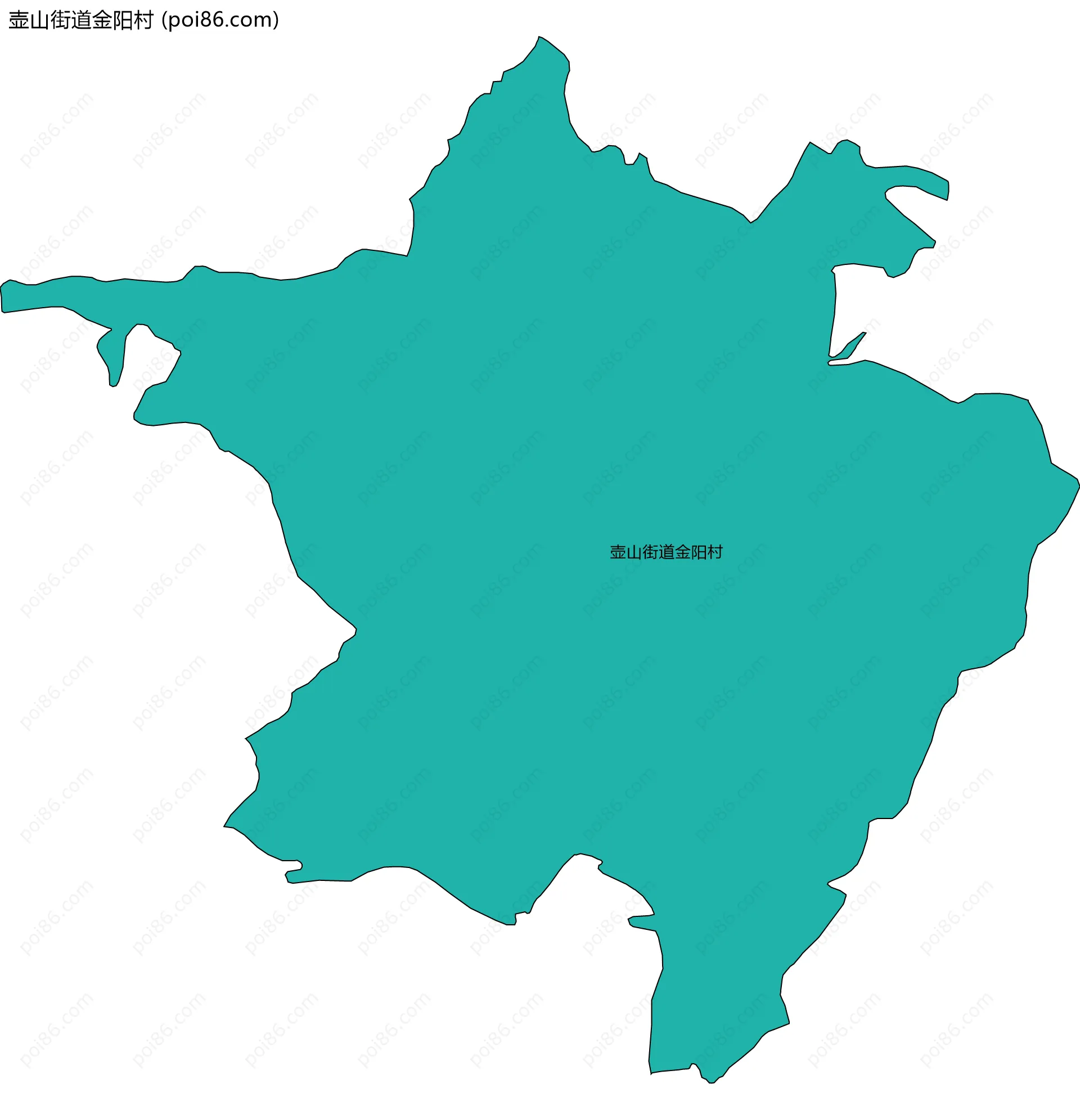 壶山街道金阳村边界地图