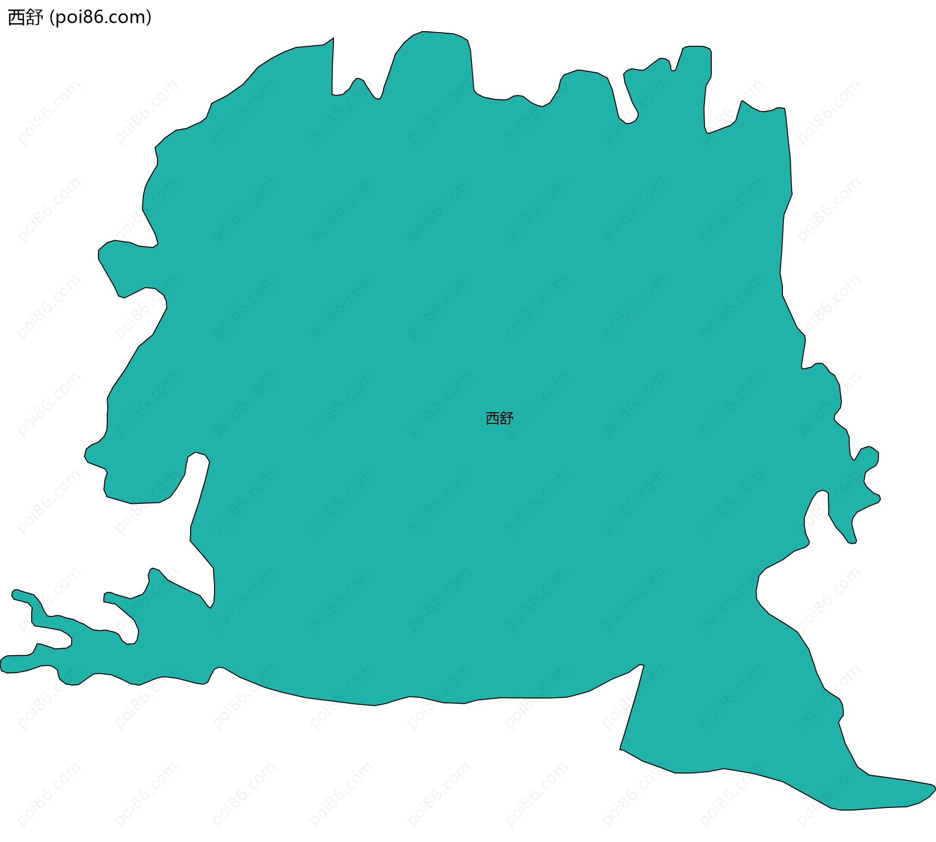 西舒边界地图