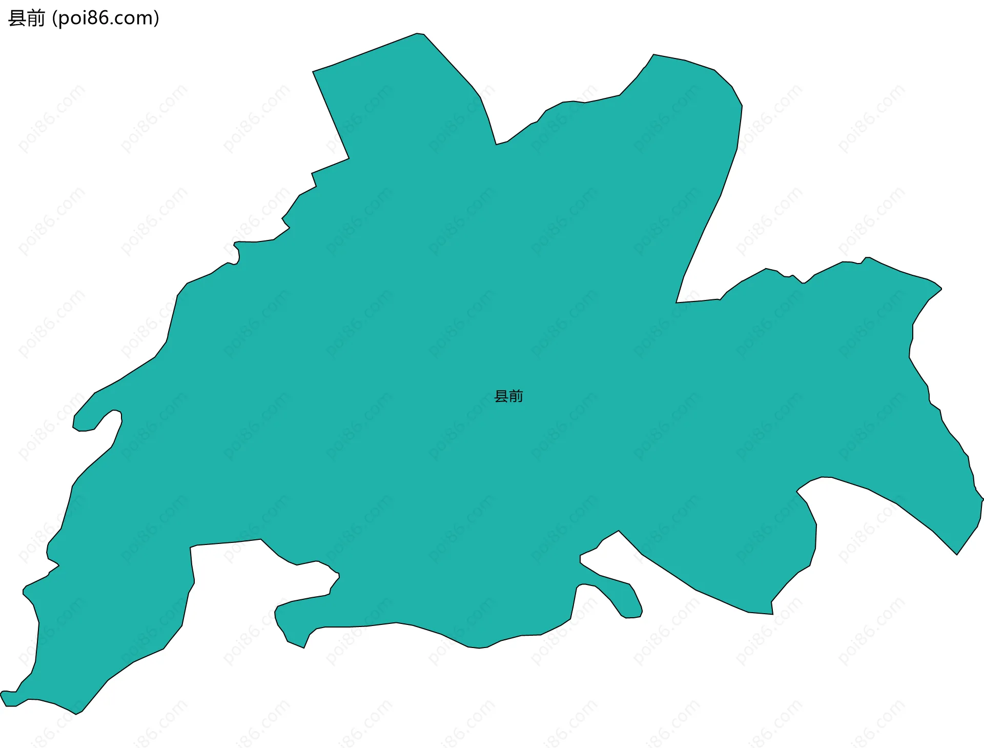 县前边界地图