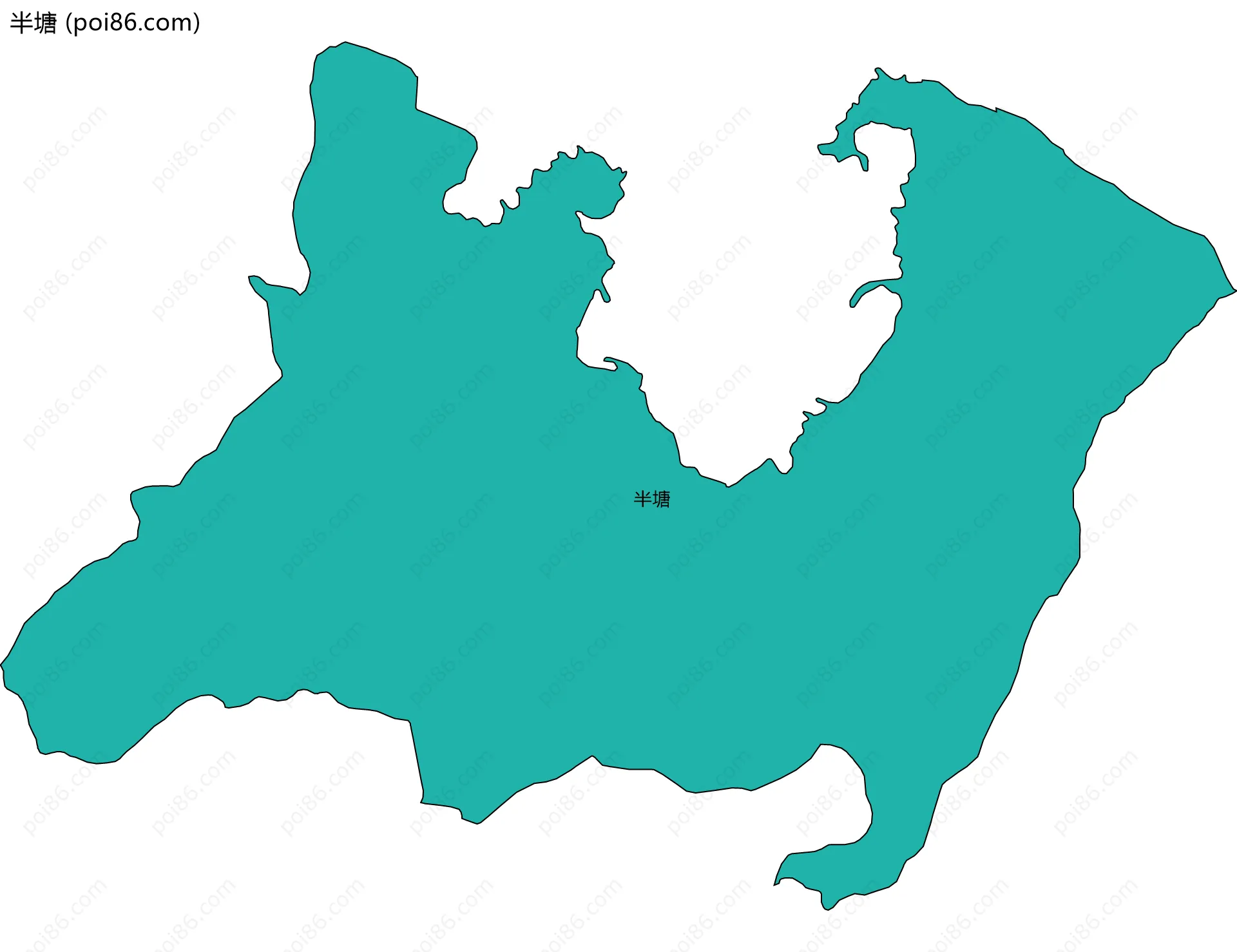 半塘边界地图