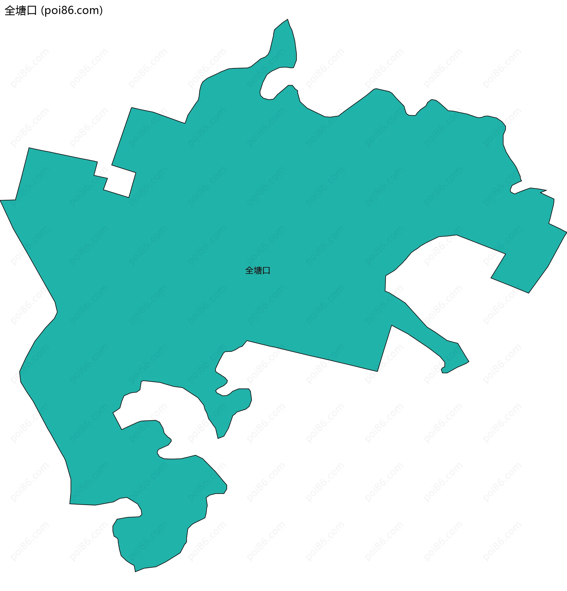 全塘口边界地图