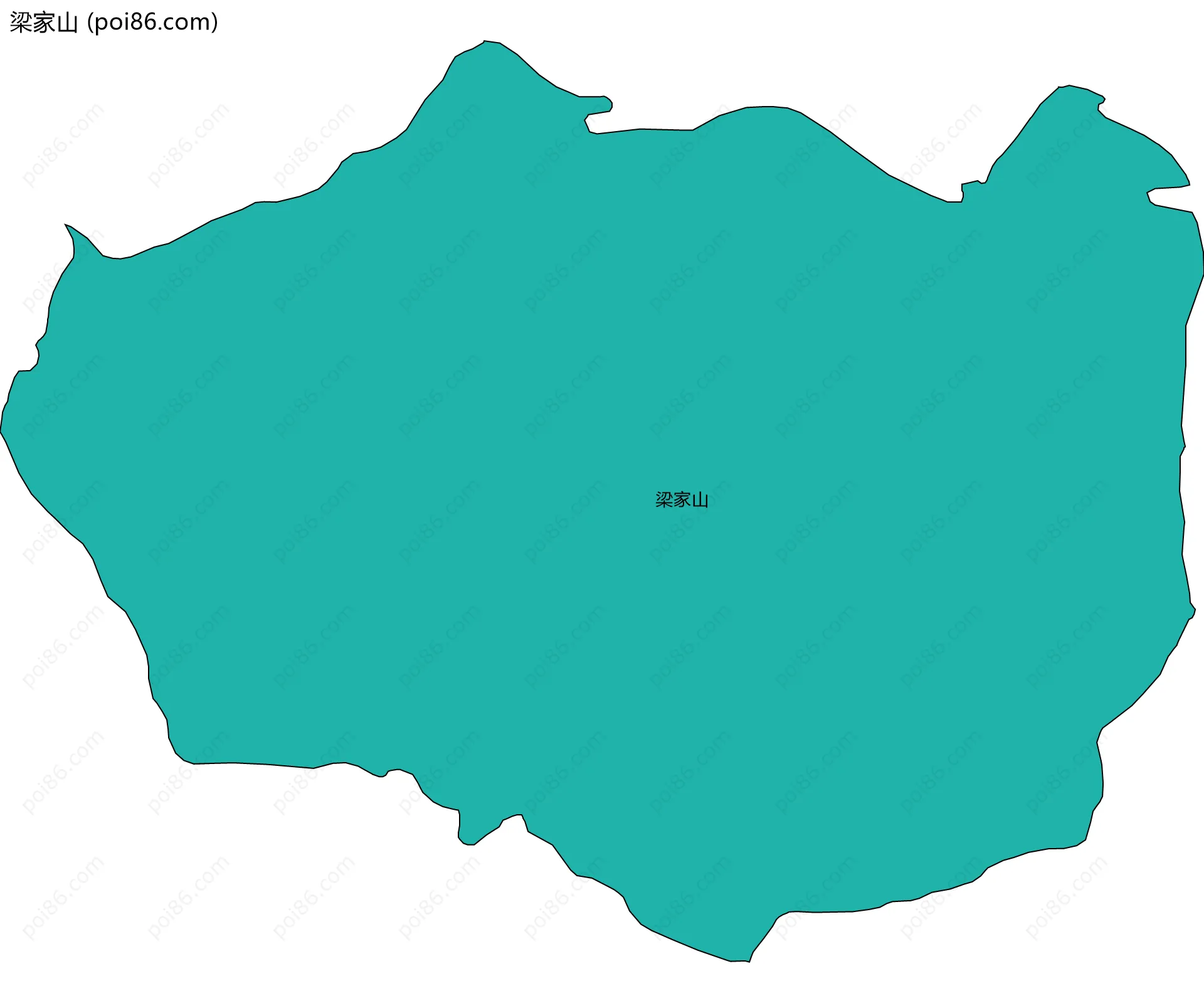 梁家山边界地图