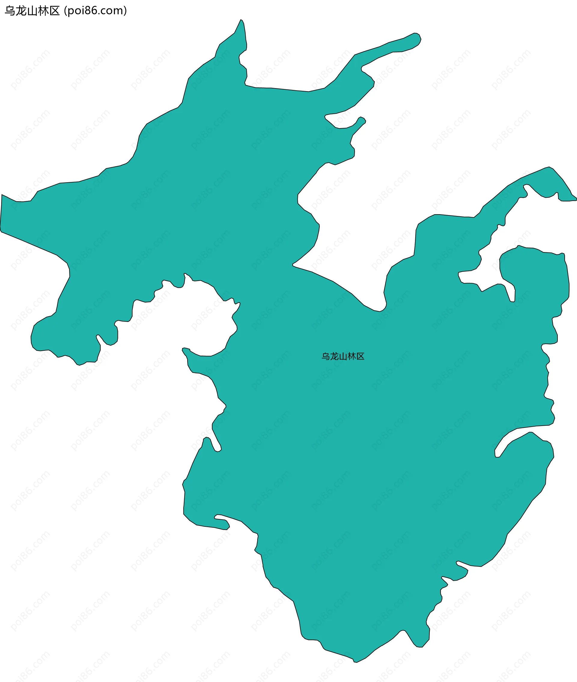 乌龙山林区边界地图