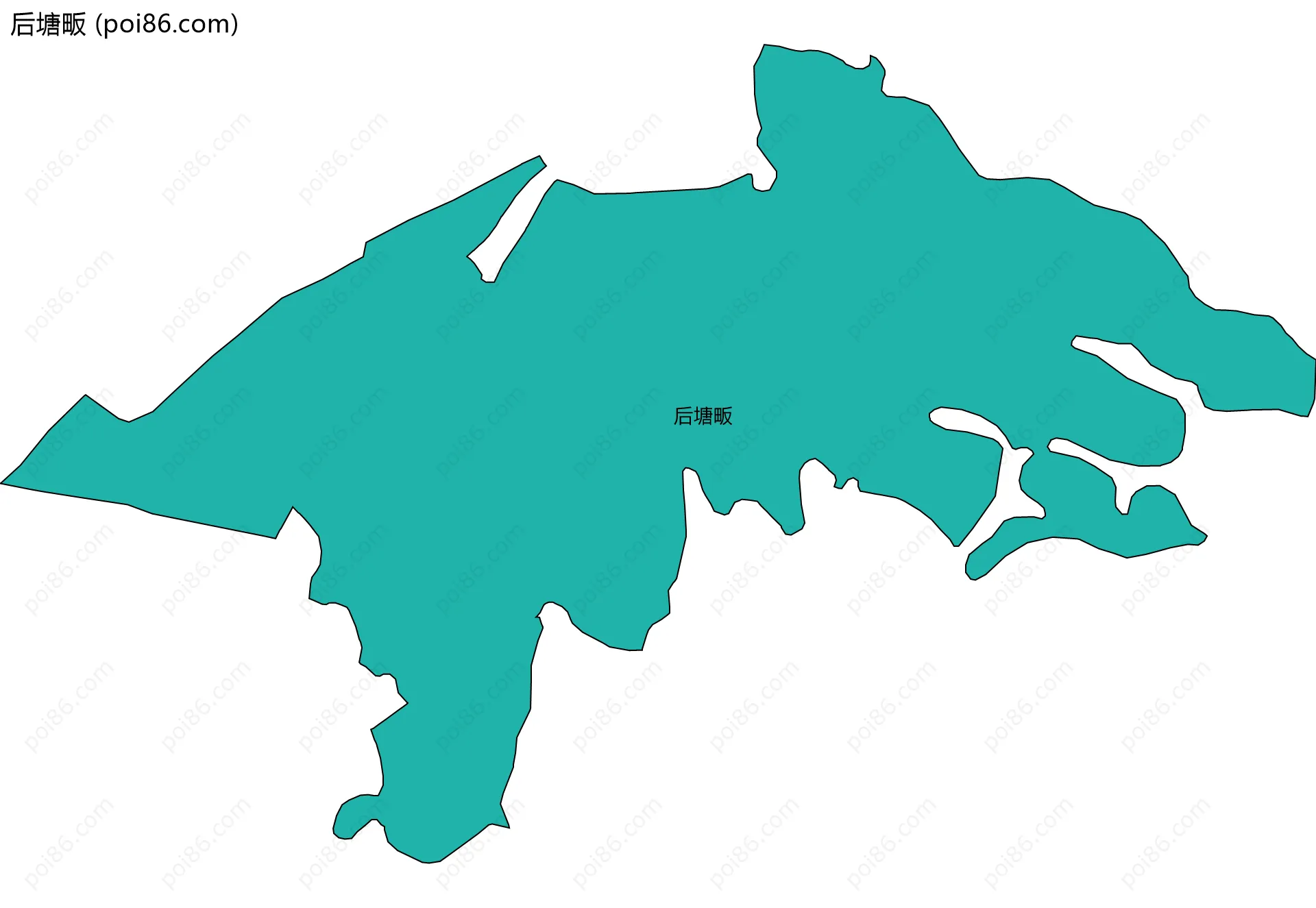 后塘畈边界地图