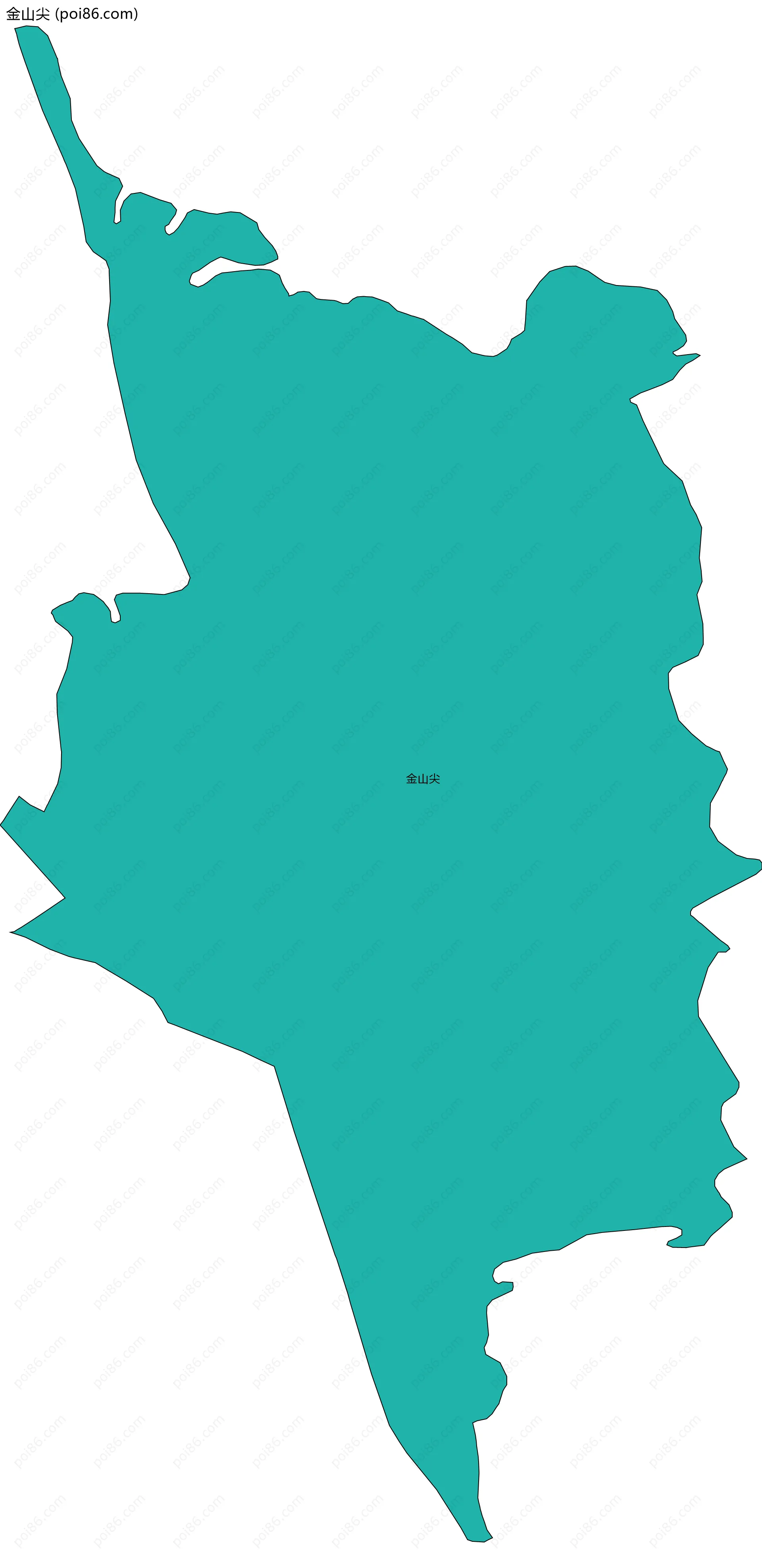 金山尖边界地图