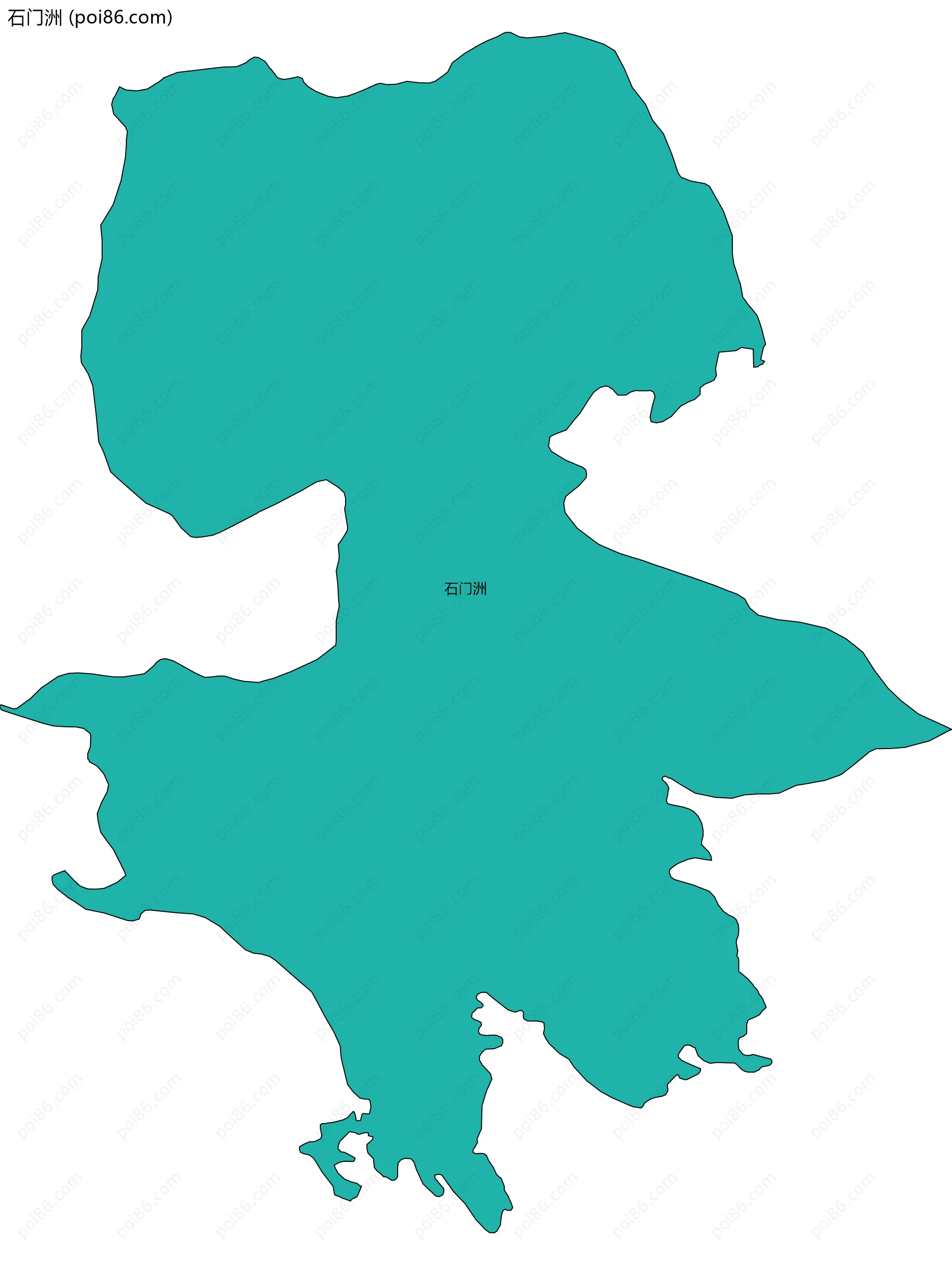 石门洲边界地图