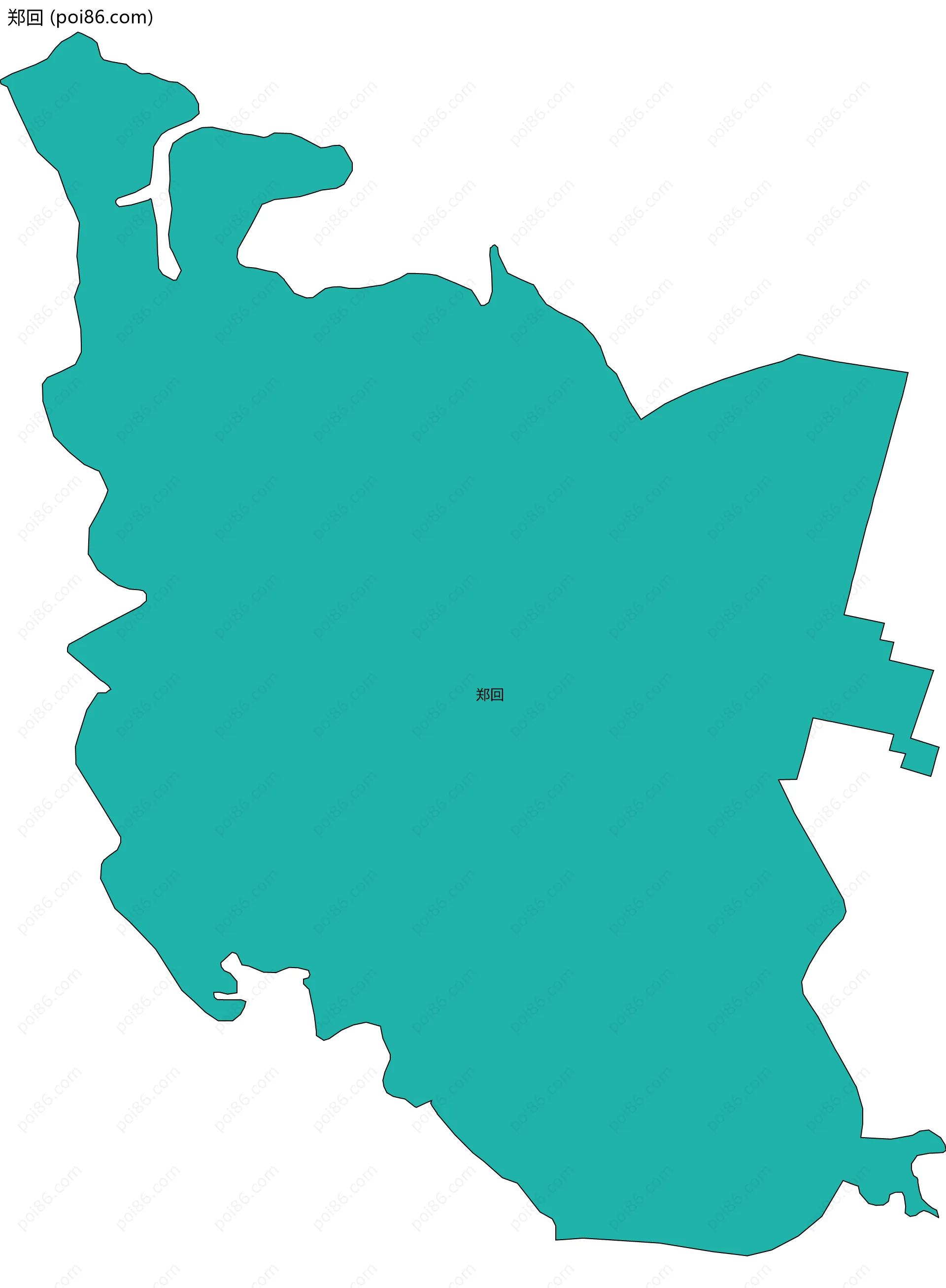 郑回边界地图