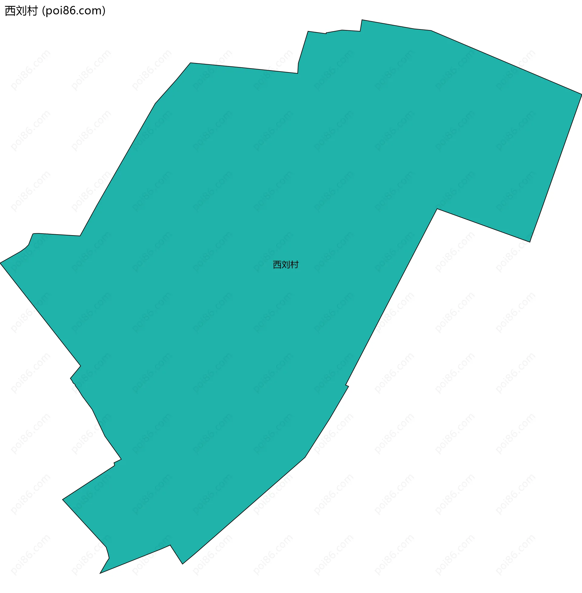 西刘村边界地图
