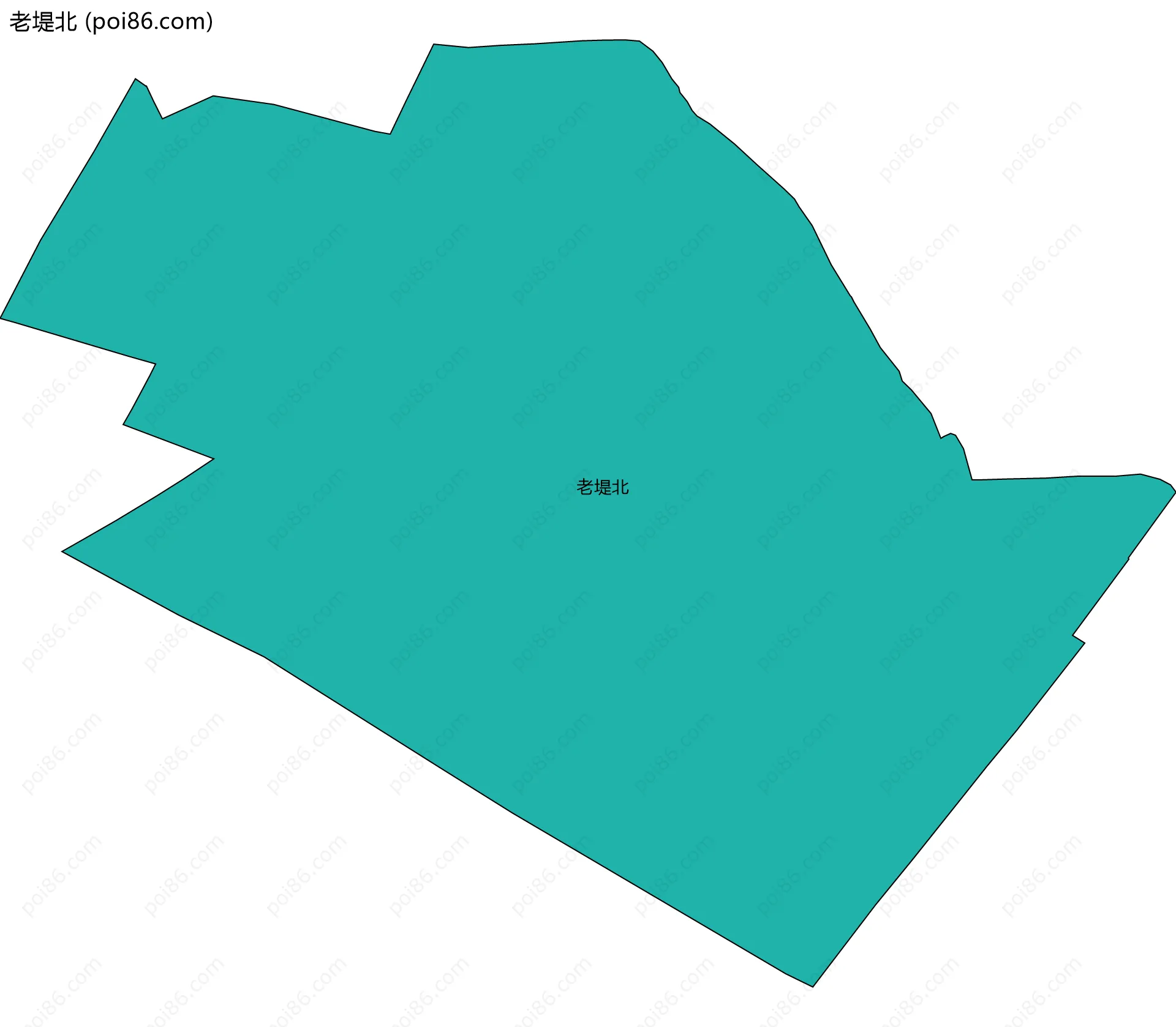 老堤北边界地图