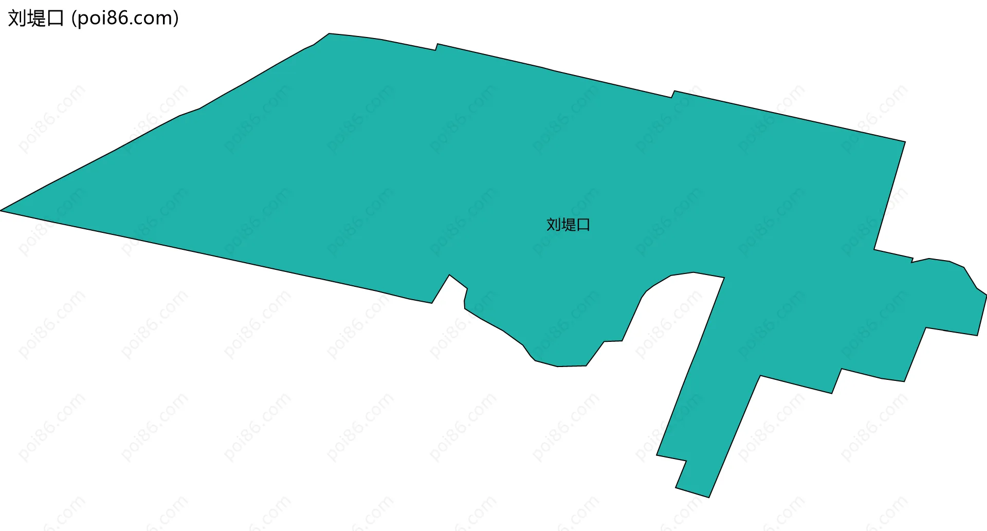 刘堤口边界地图