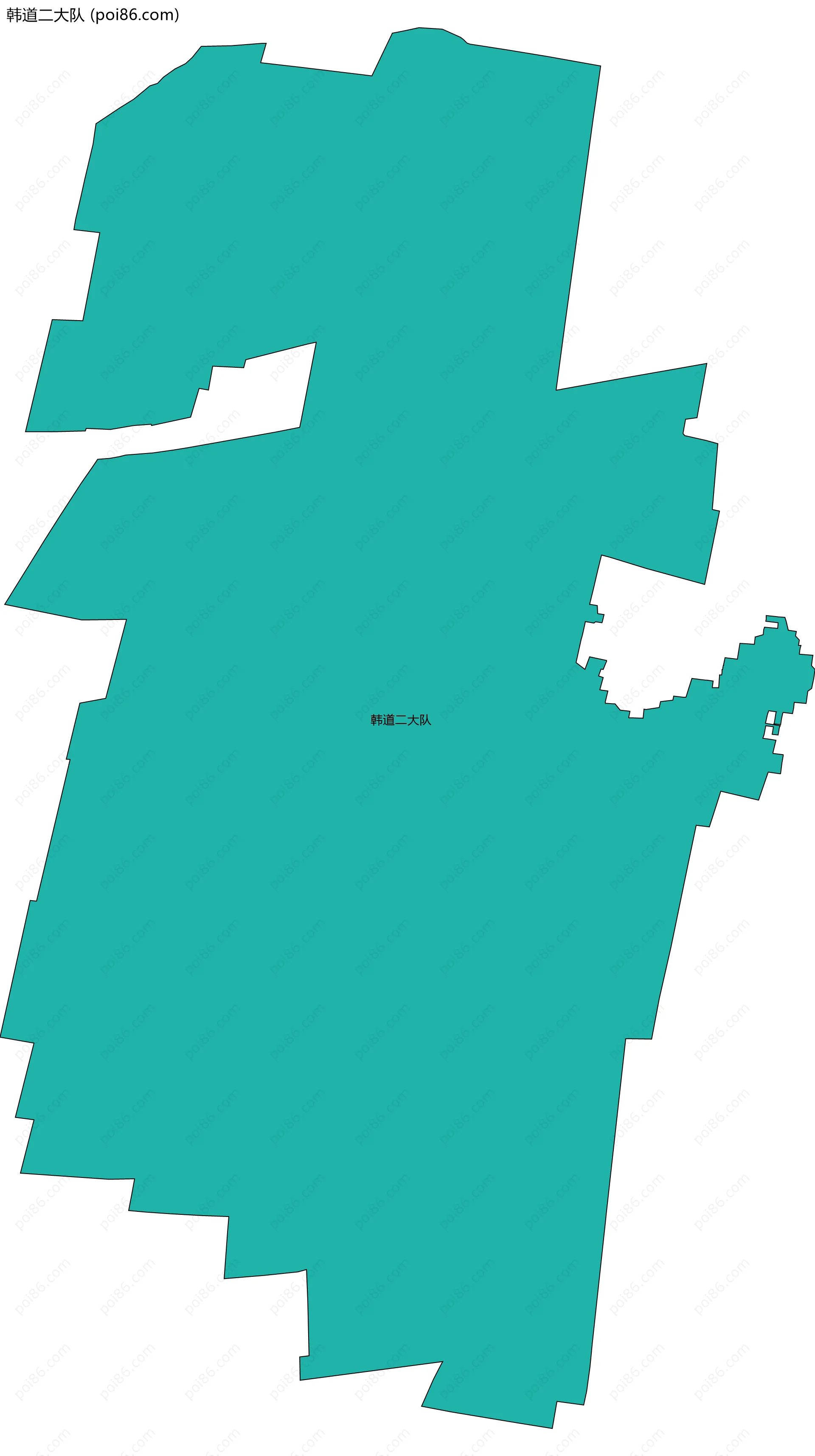 韩道二大队边界地图