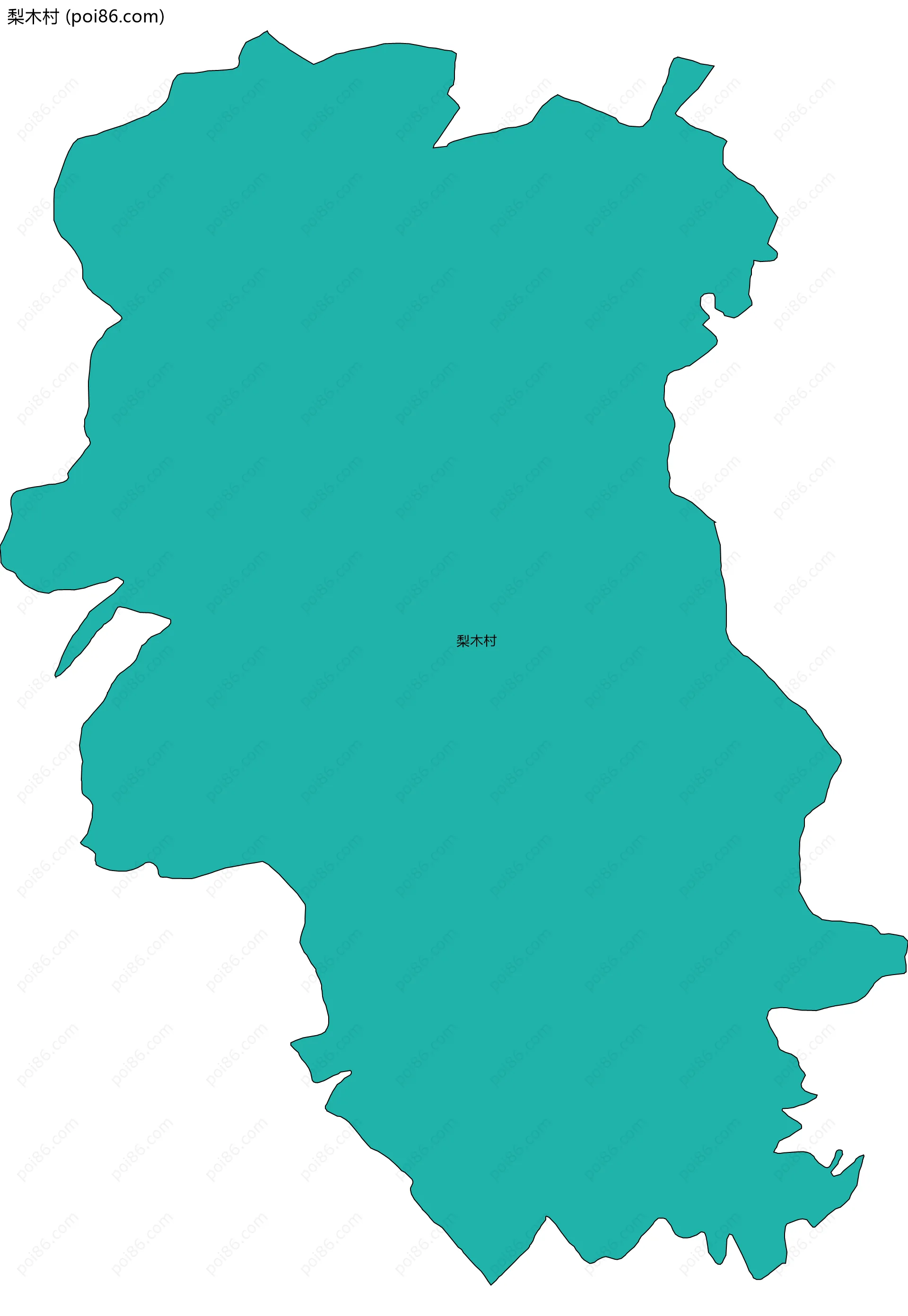 梨木村边界地图