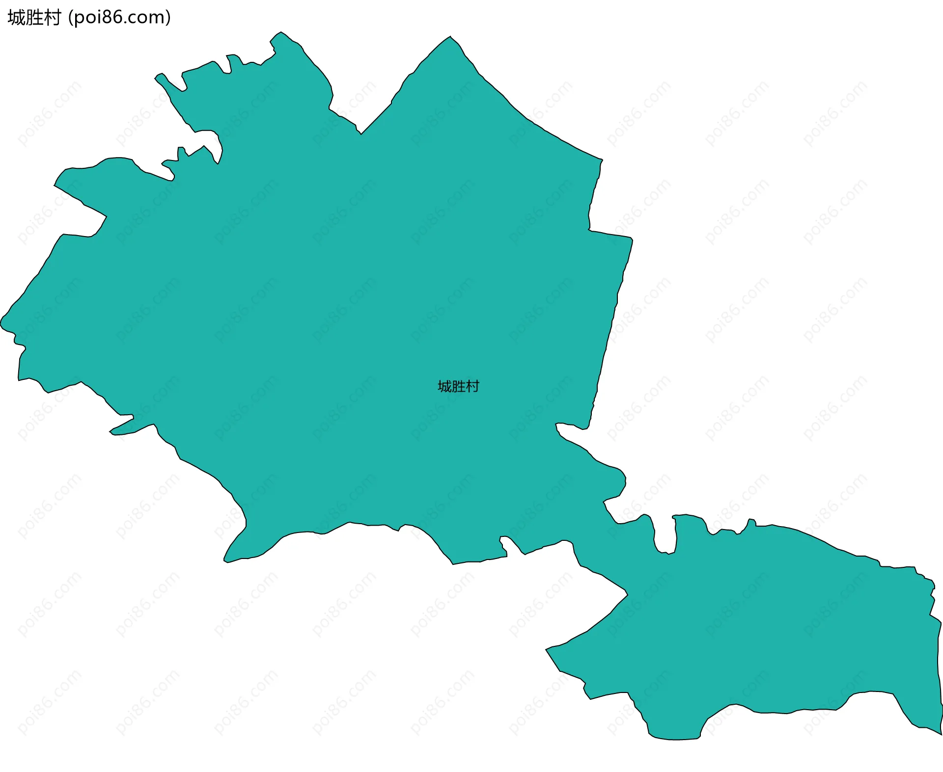 城胜村边界地图