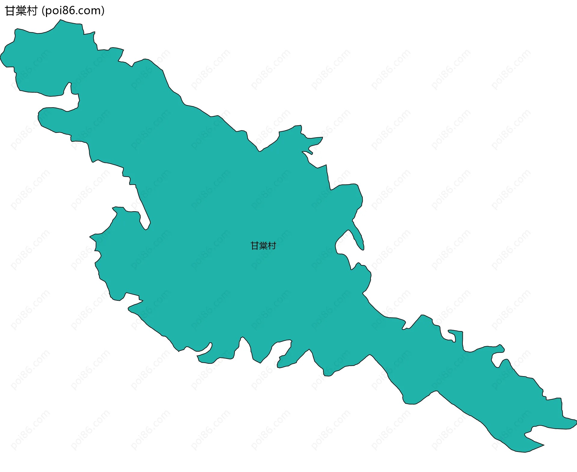 甘棠村边界地图