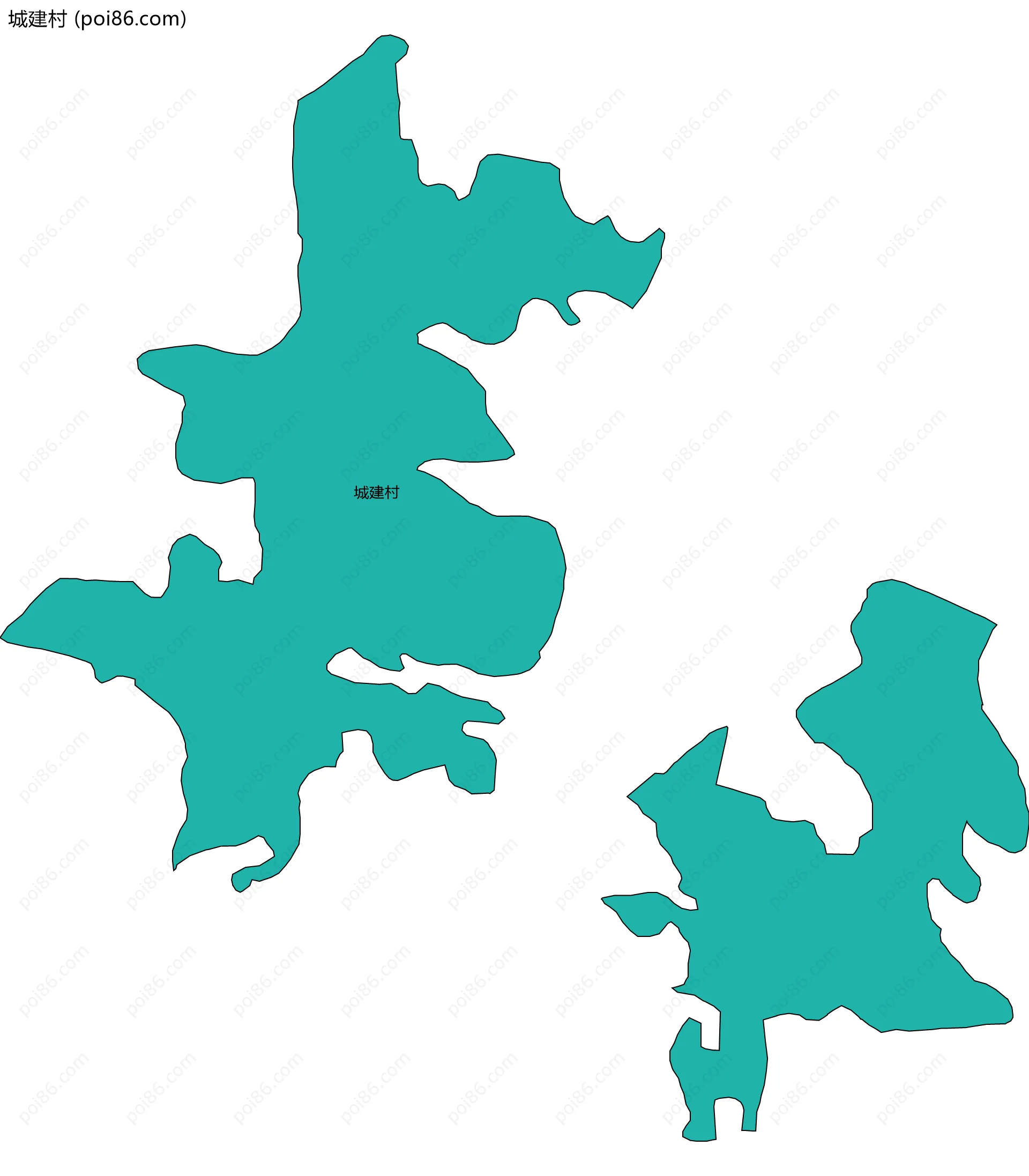 城建村边界地图