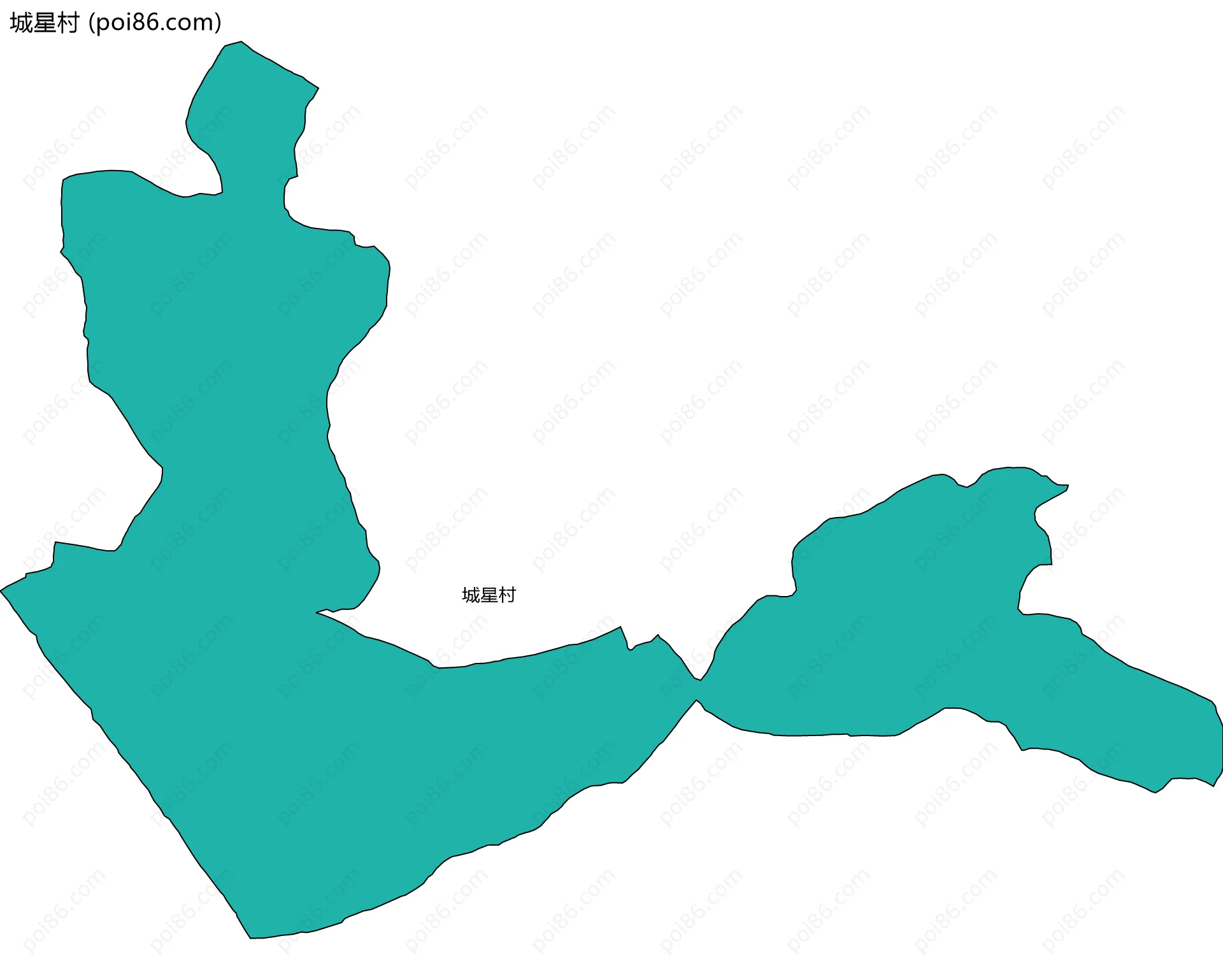 城星村边界地图