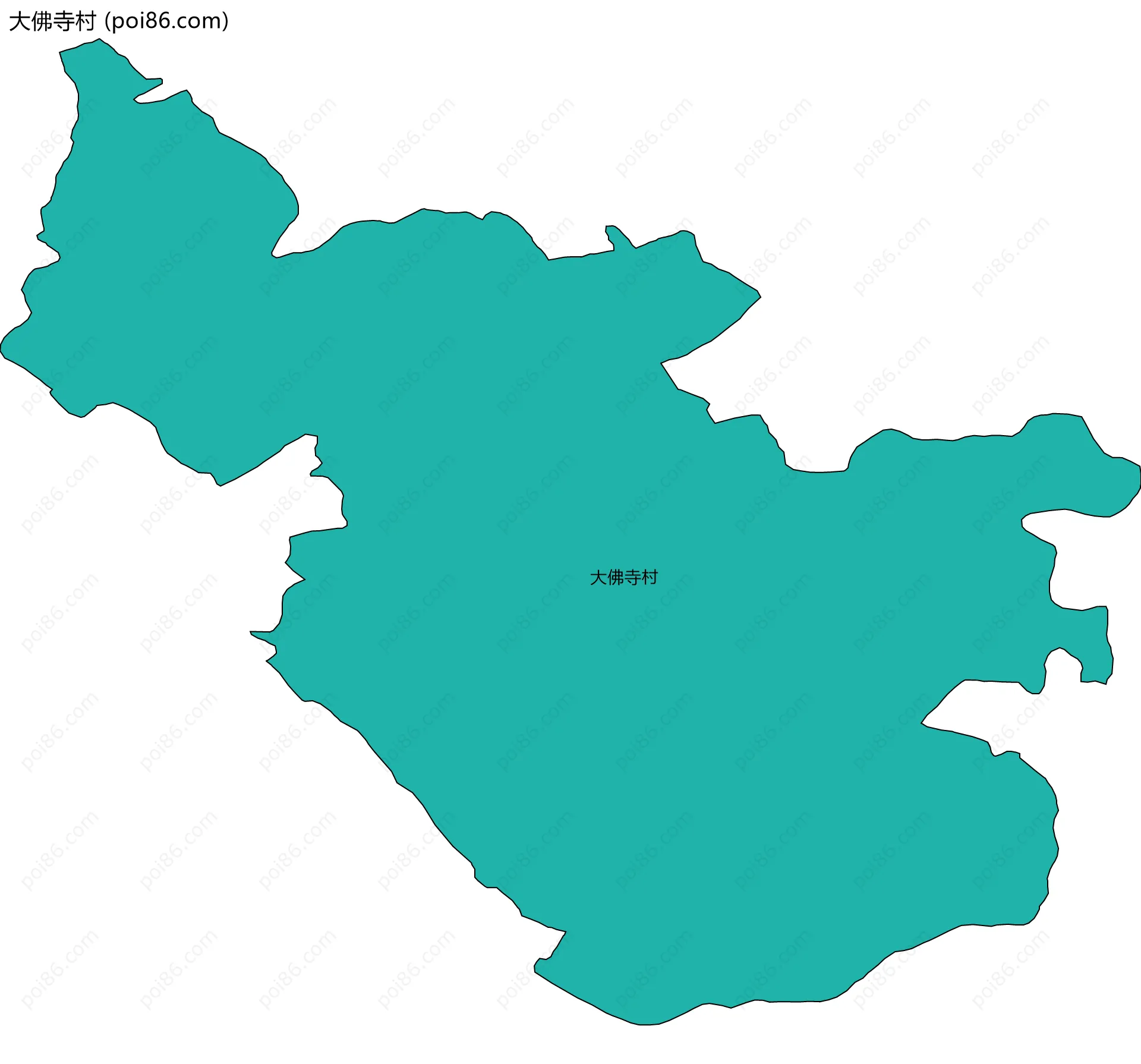 大佛寺村边界地图