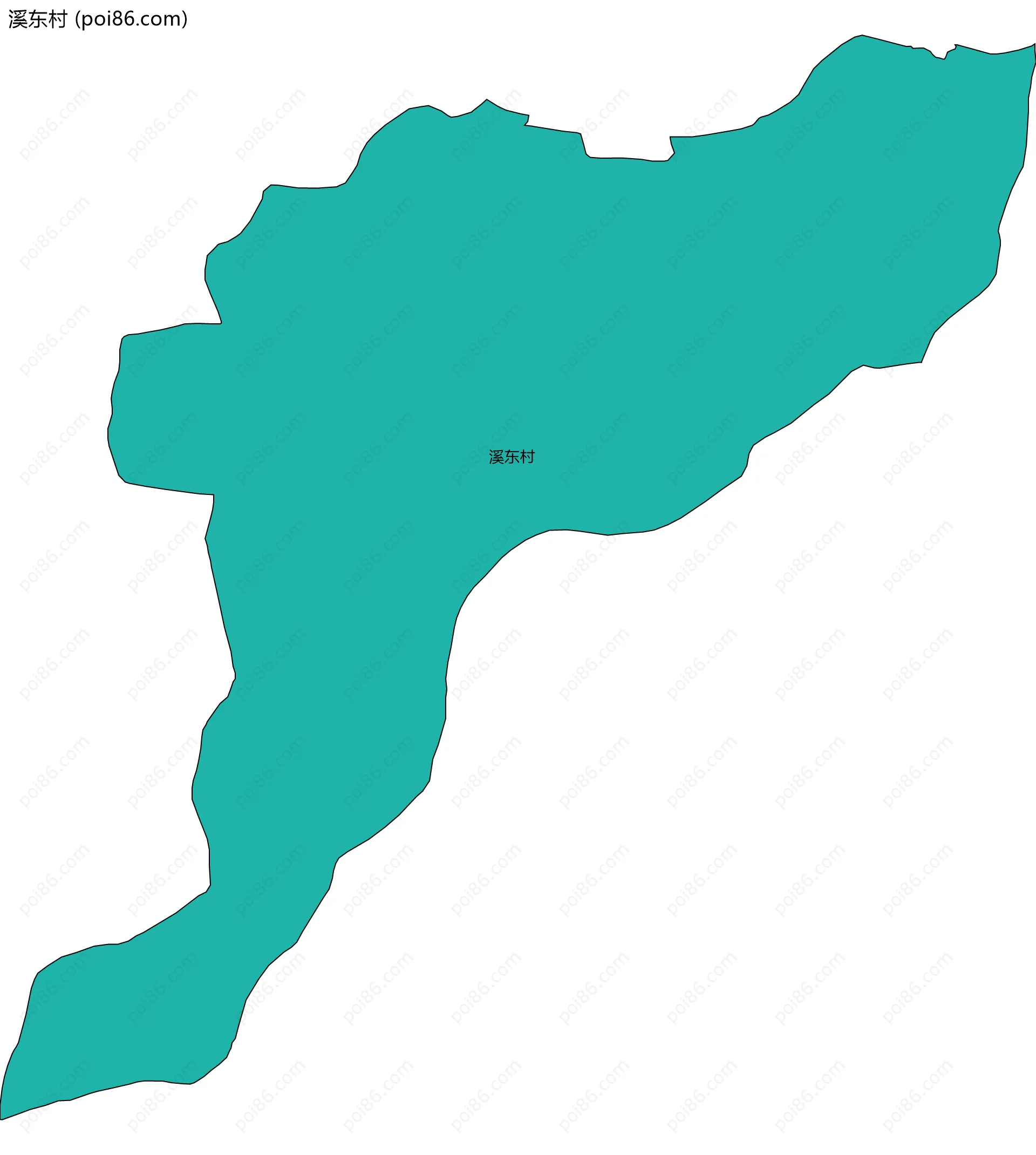 溪东村边界地图