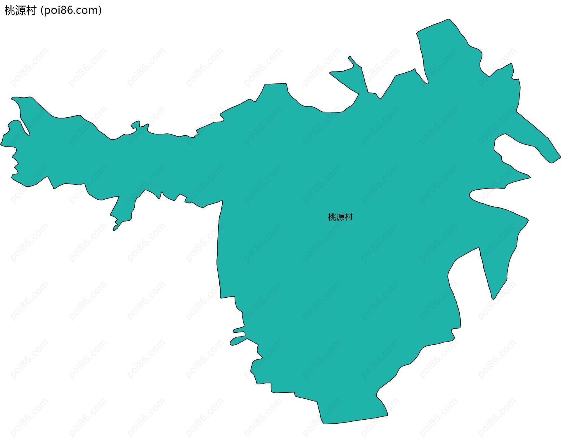 桃源村边界地图