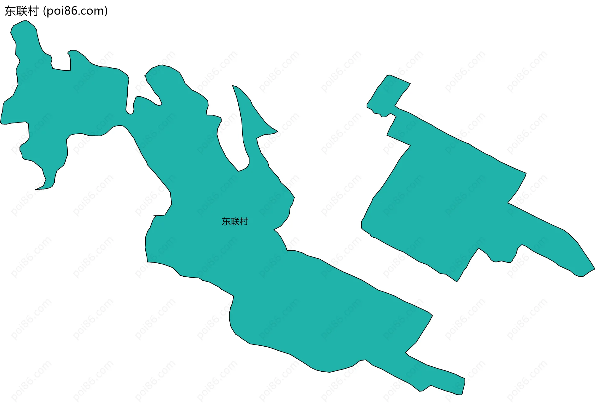 东联村边界地图