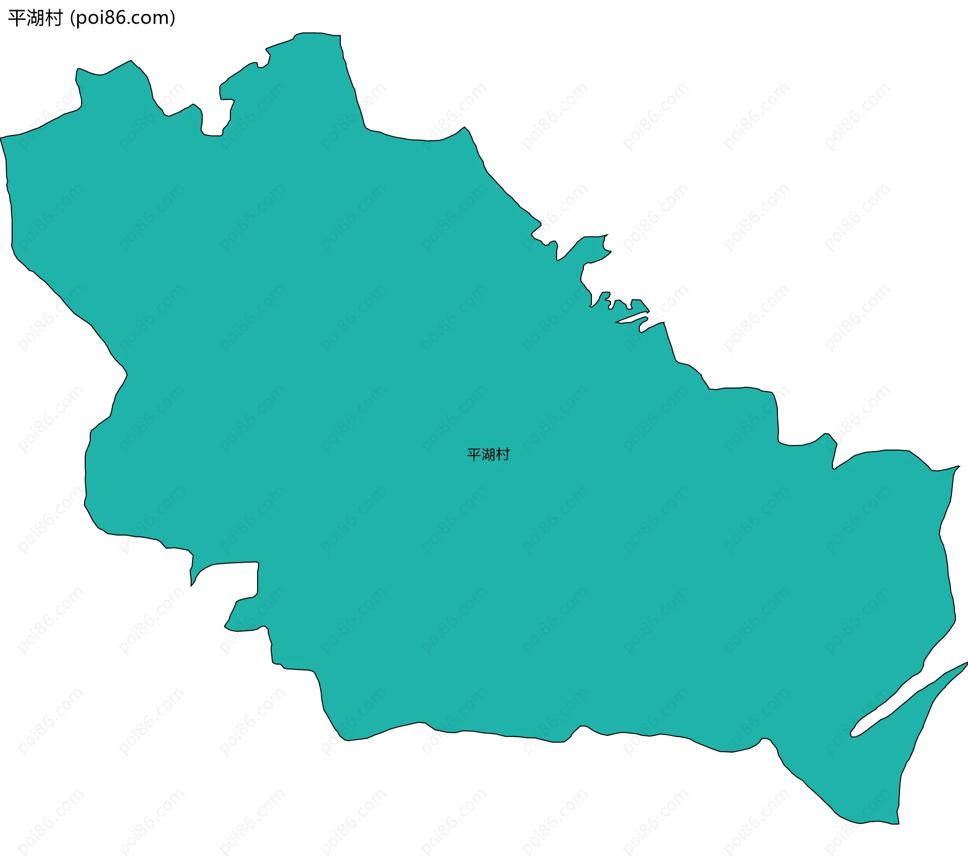 平湖村边界地图