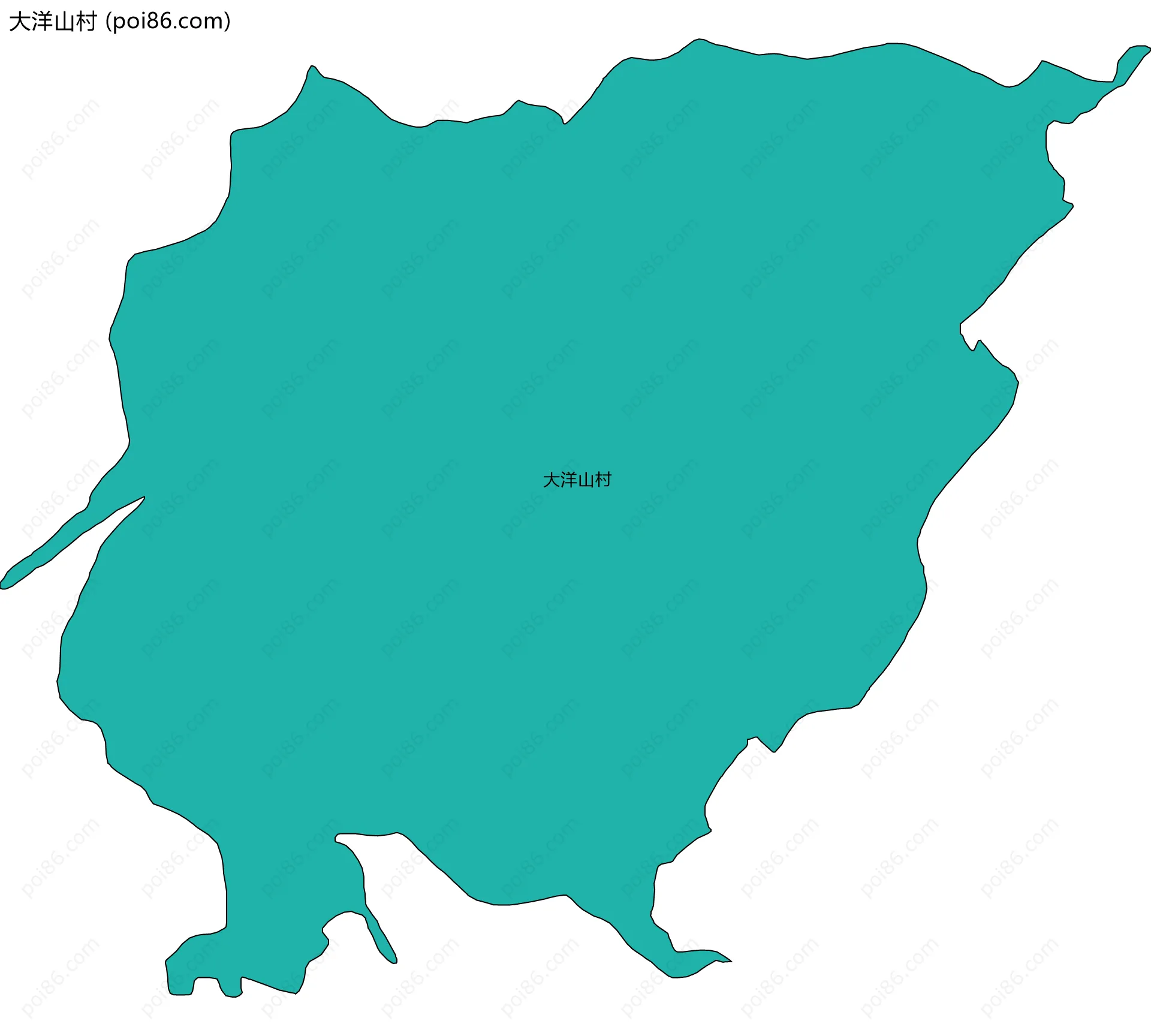 大洋山村边界地图