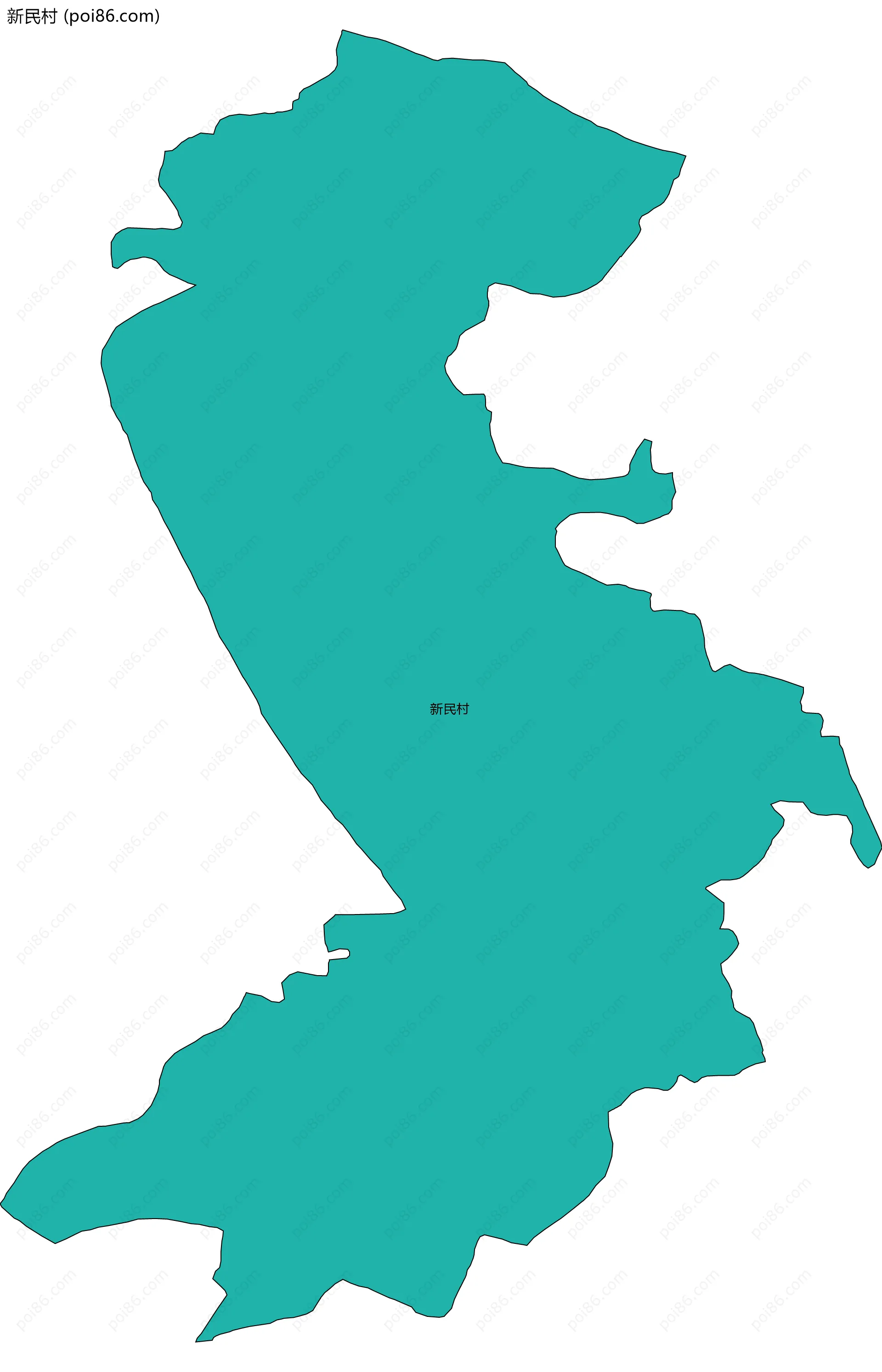 新民村边界地图