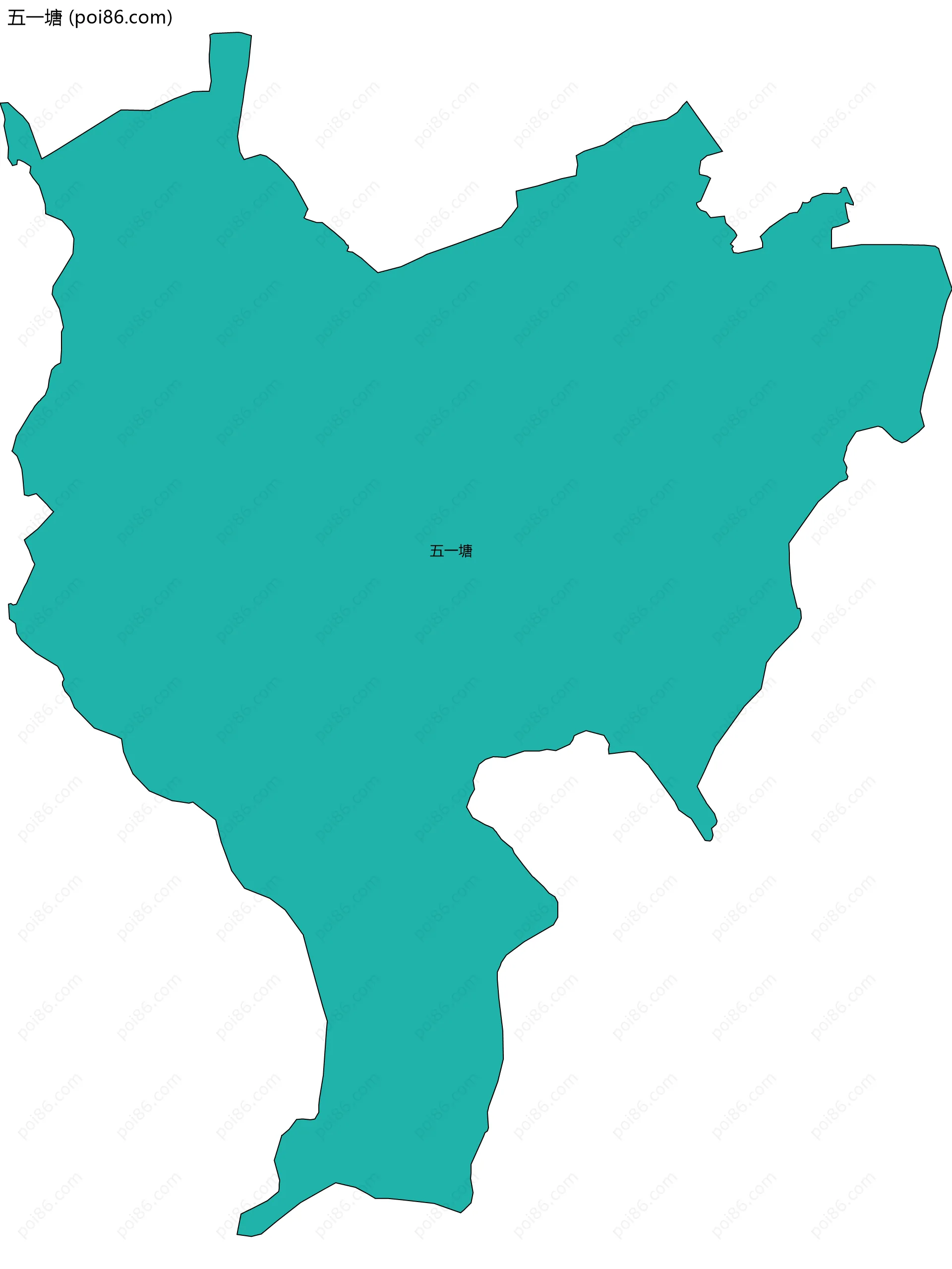 五一塘边界地图