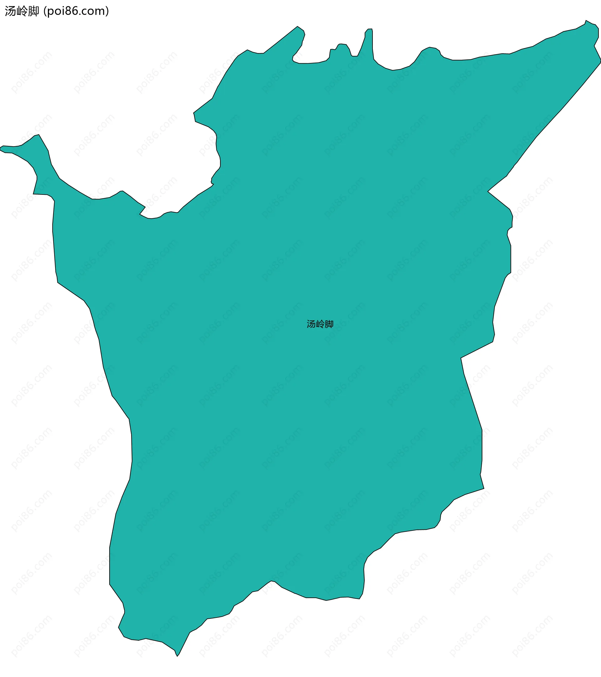 汤岭脚边界地图
