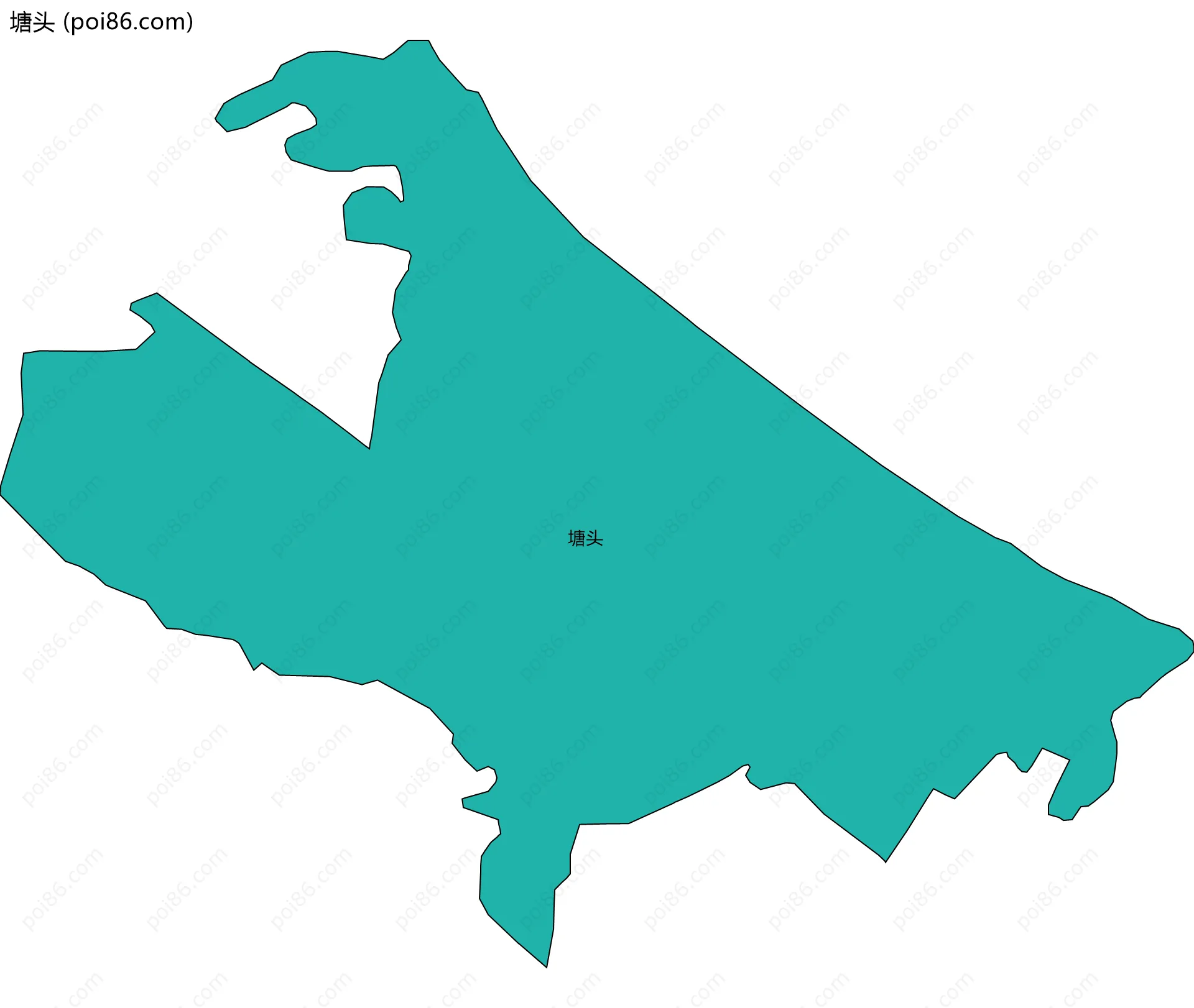 塘头边界地图